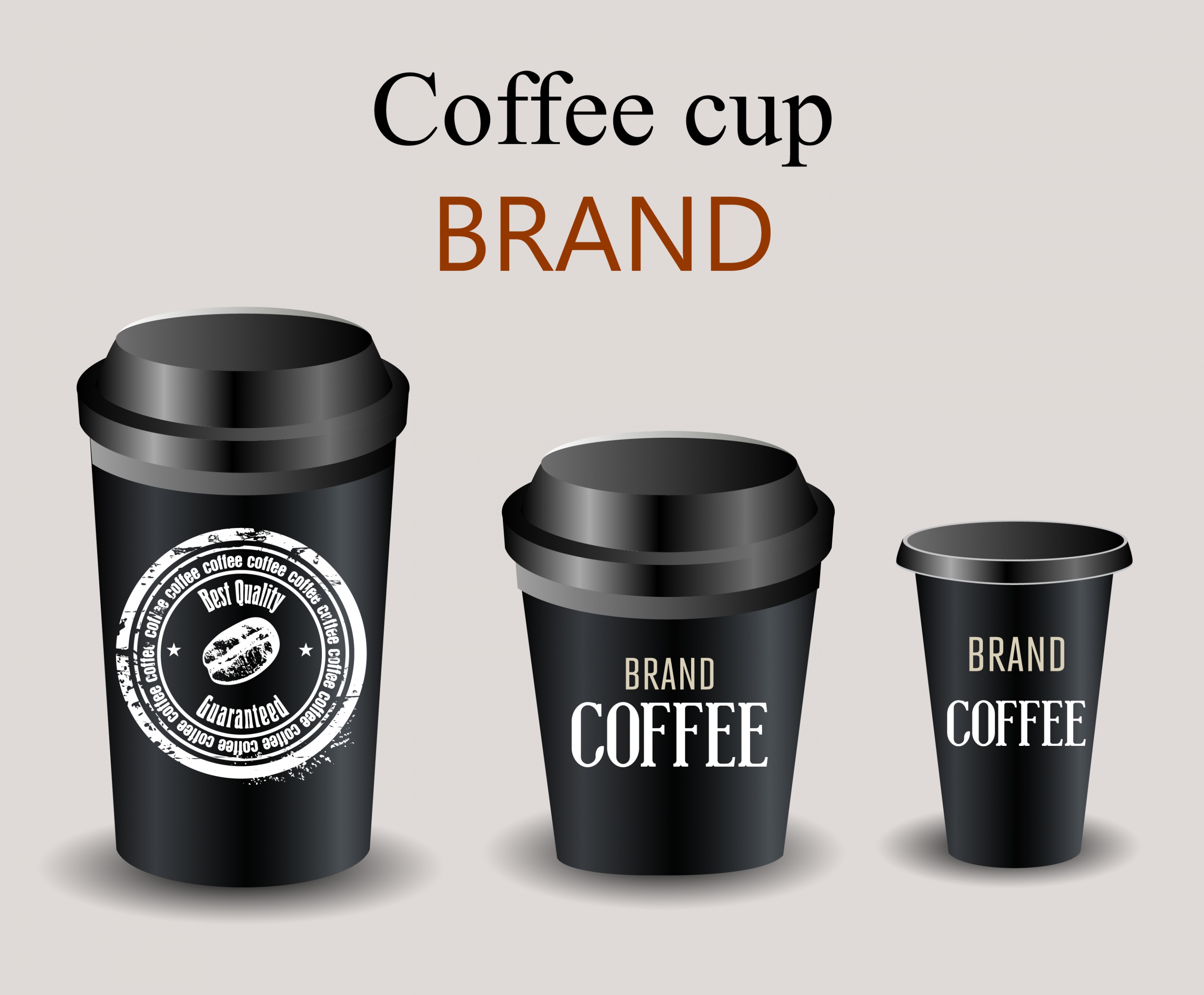 coffee glass icons 3d shiny black design