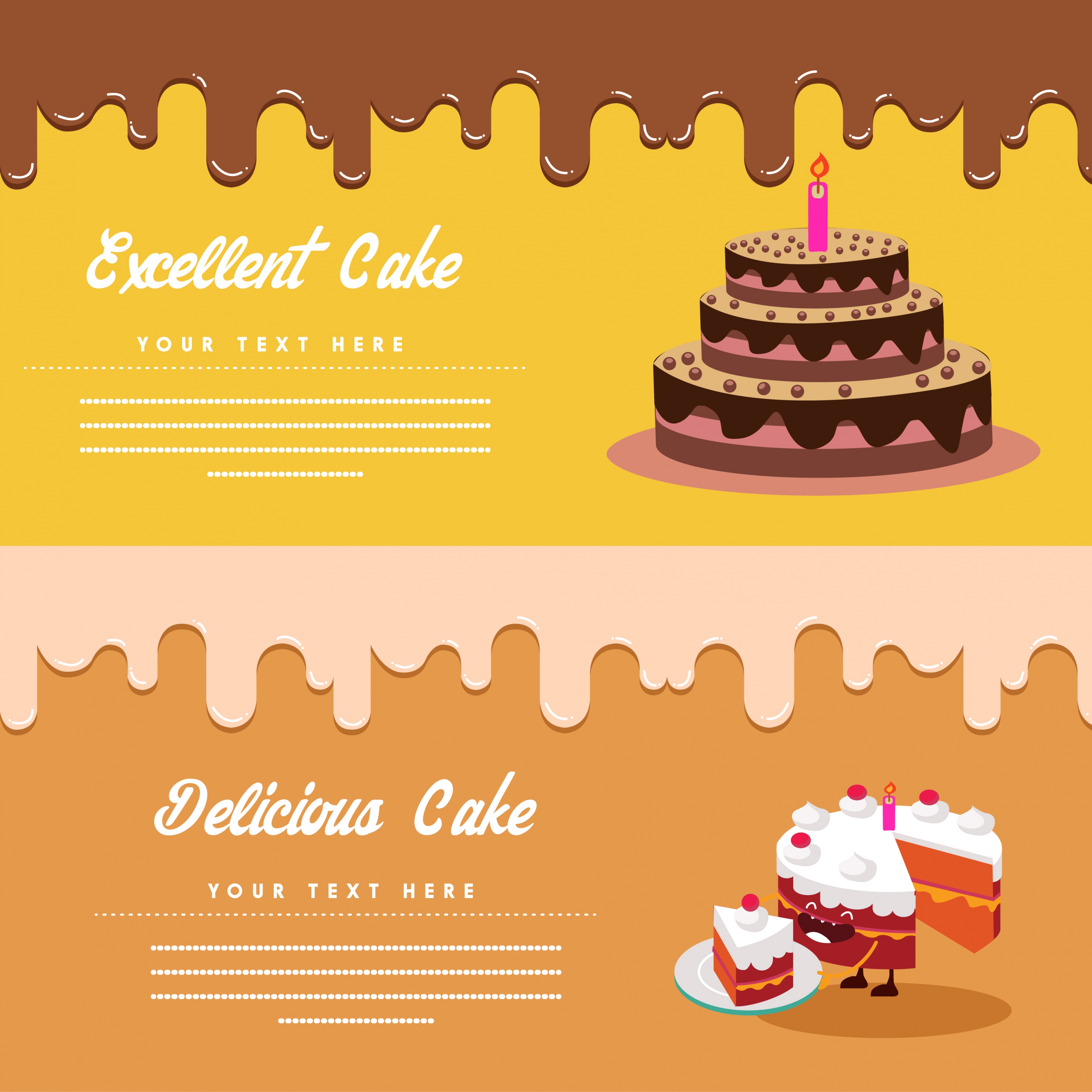 cake advertising templates liquid melting decoration