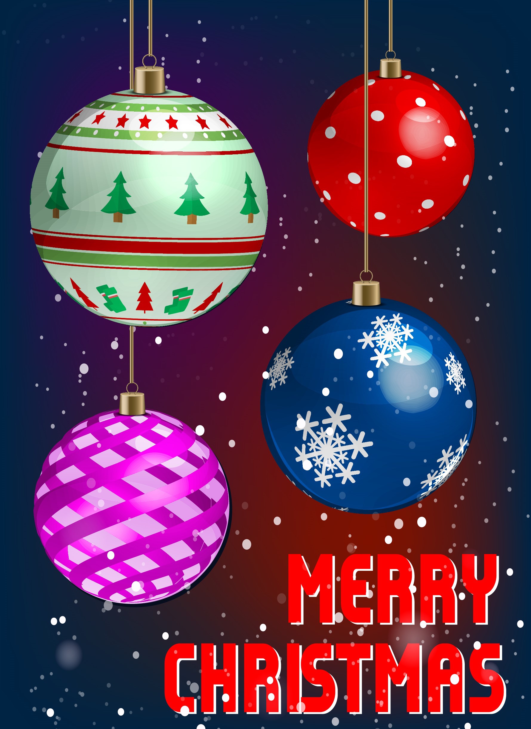 christmas banner colorful decorated baubles decor winter backdrop