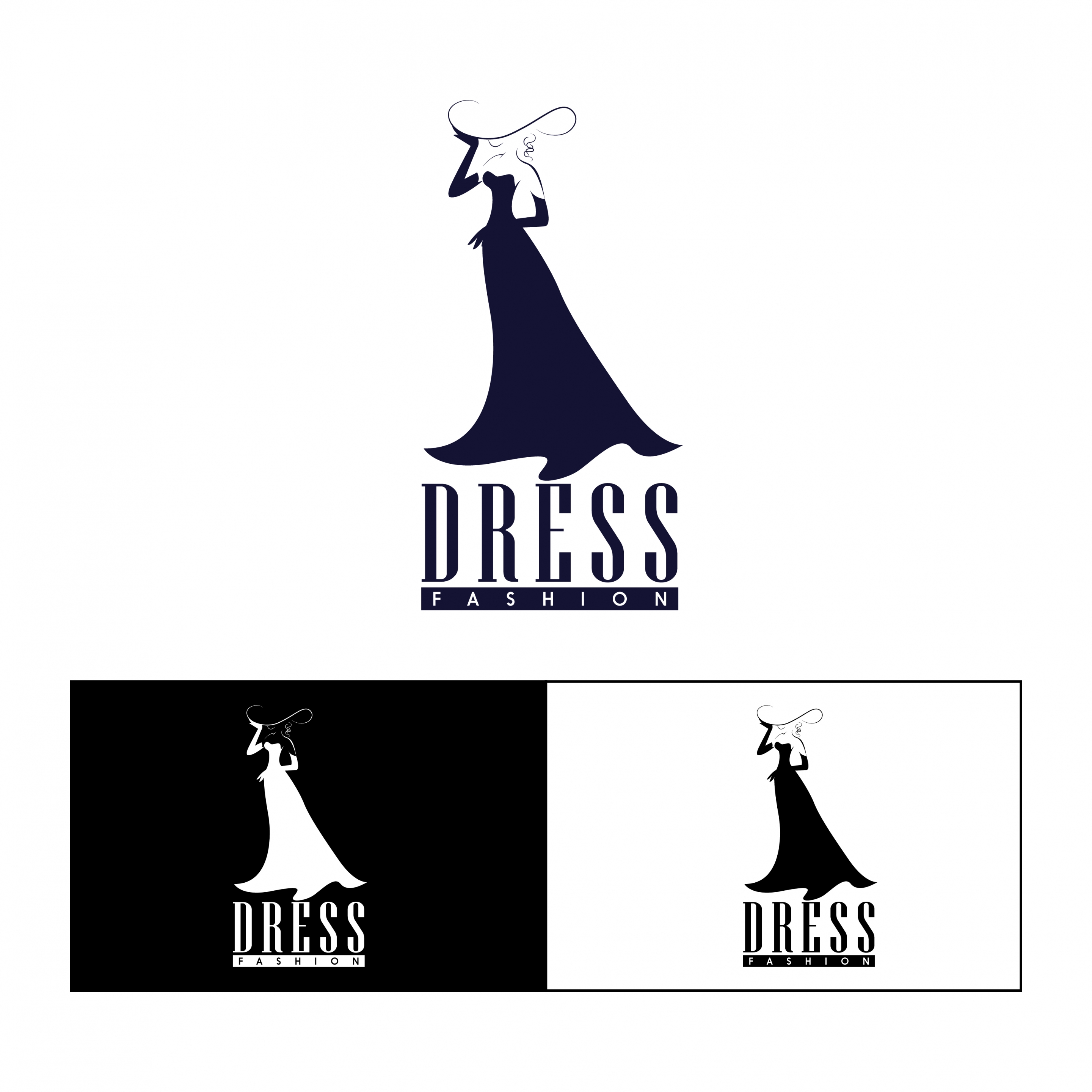 fashion logotype sketch dress icon design