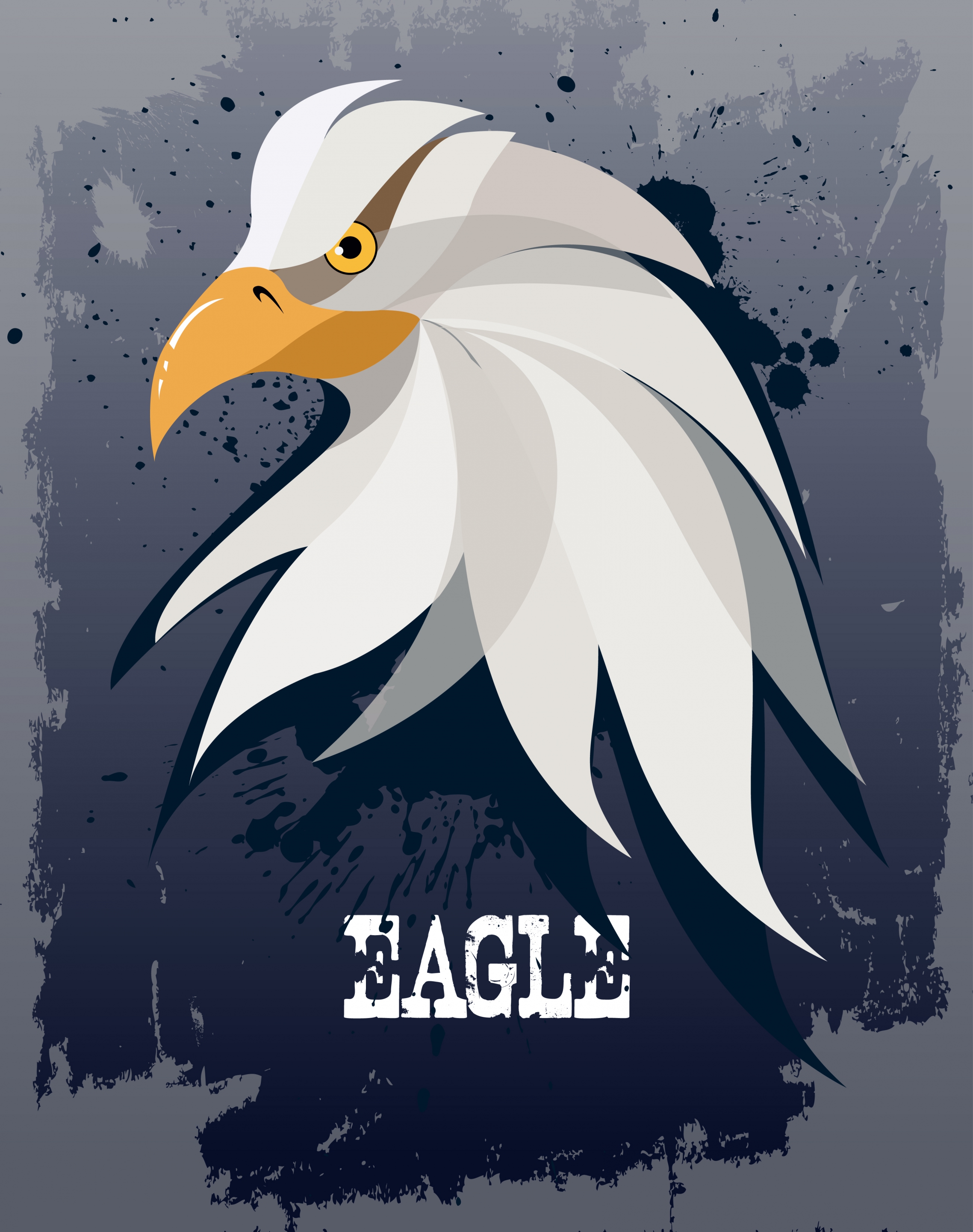 eagle background retro grunge style