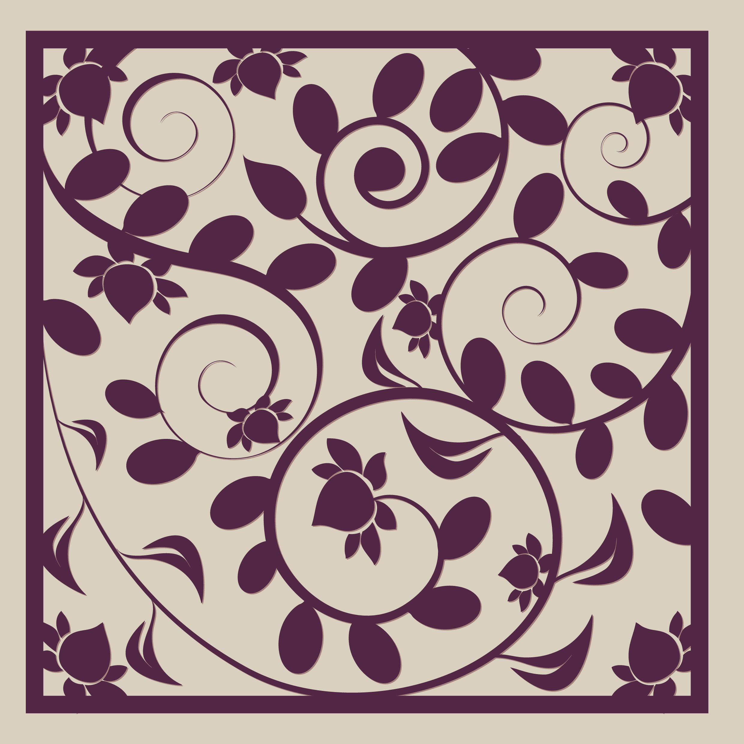 flowers background violet swirl flat decor