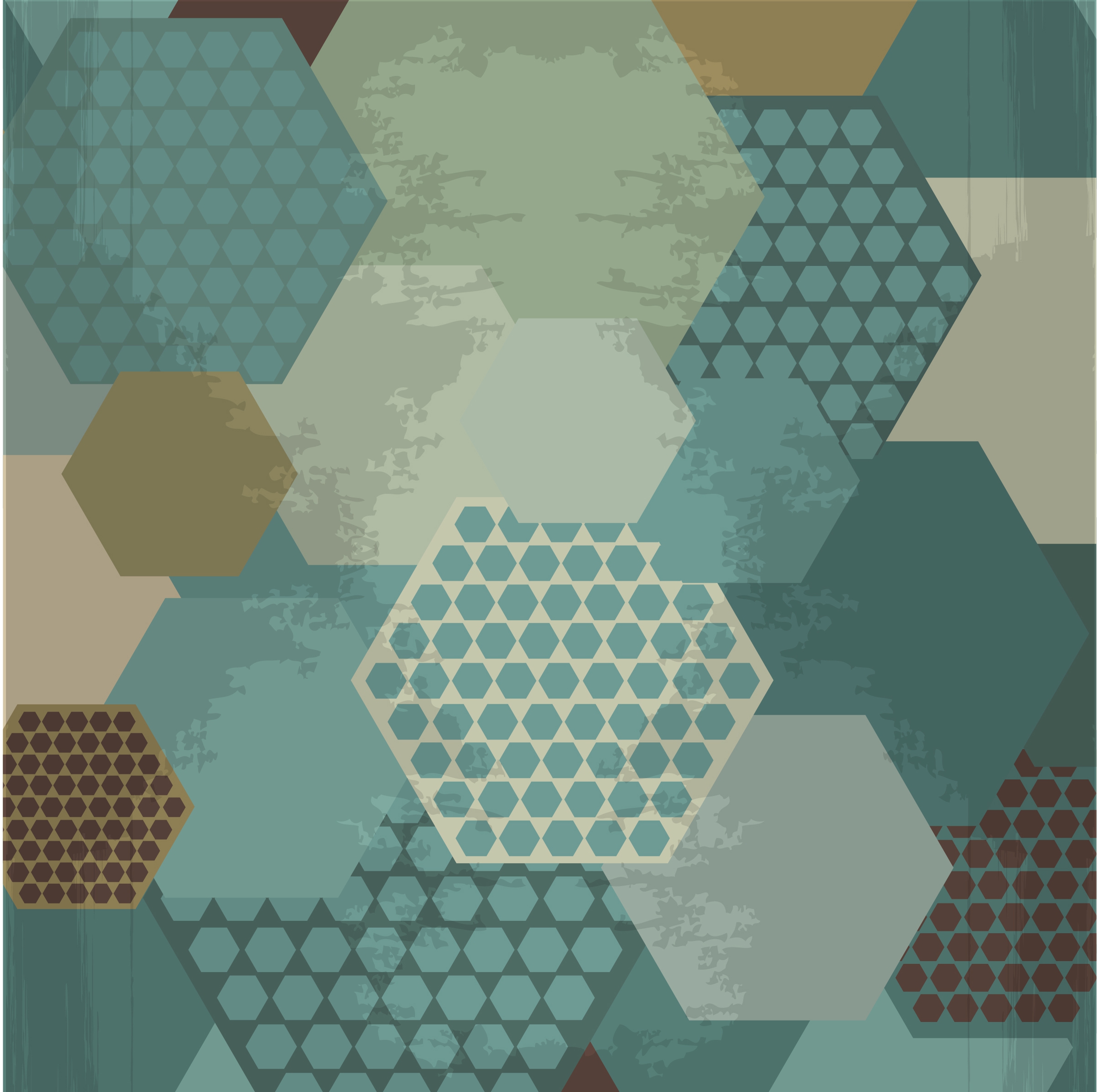 vintage geometric background hexagon collection decoration