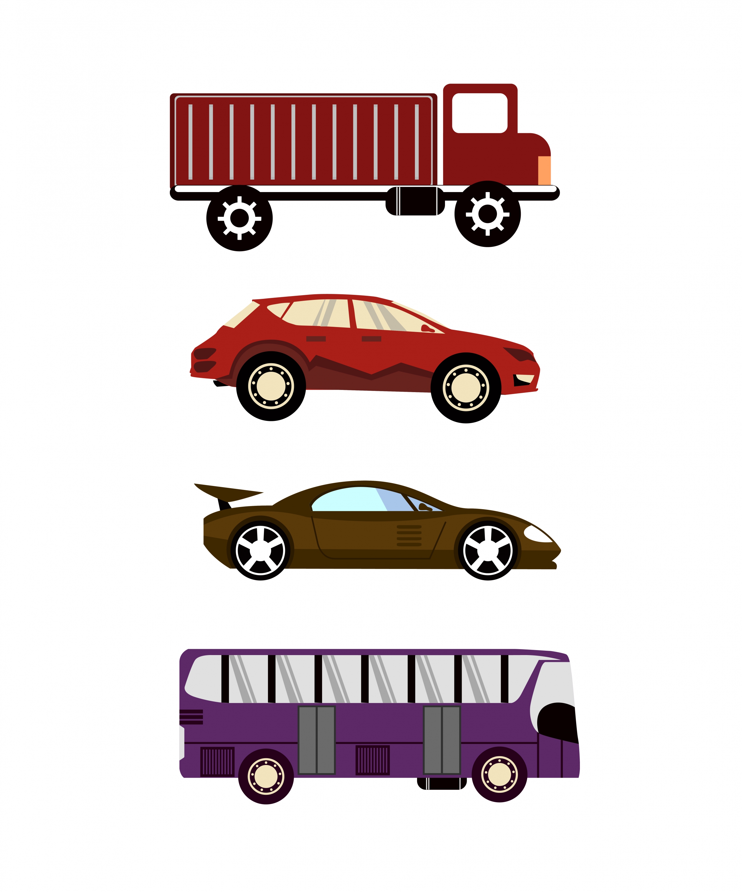 cars design sets various types in colors