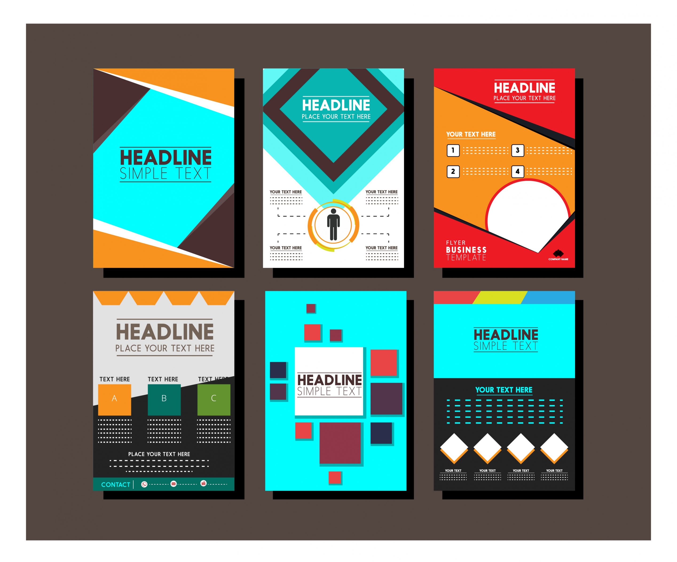 brochure design templates collection layout