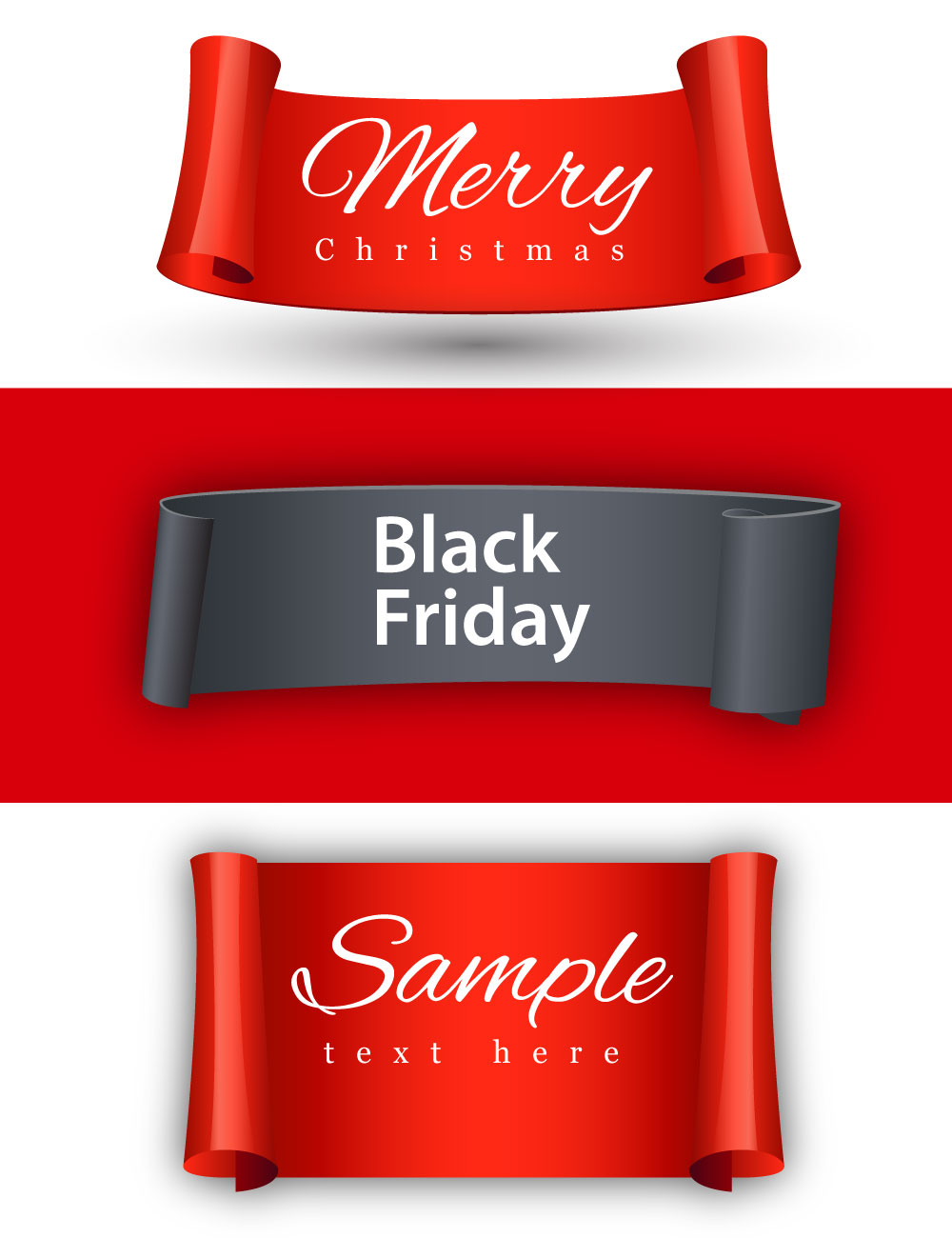 black friday banner design on christmas background