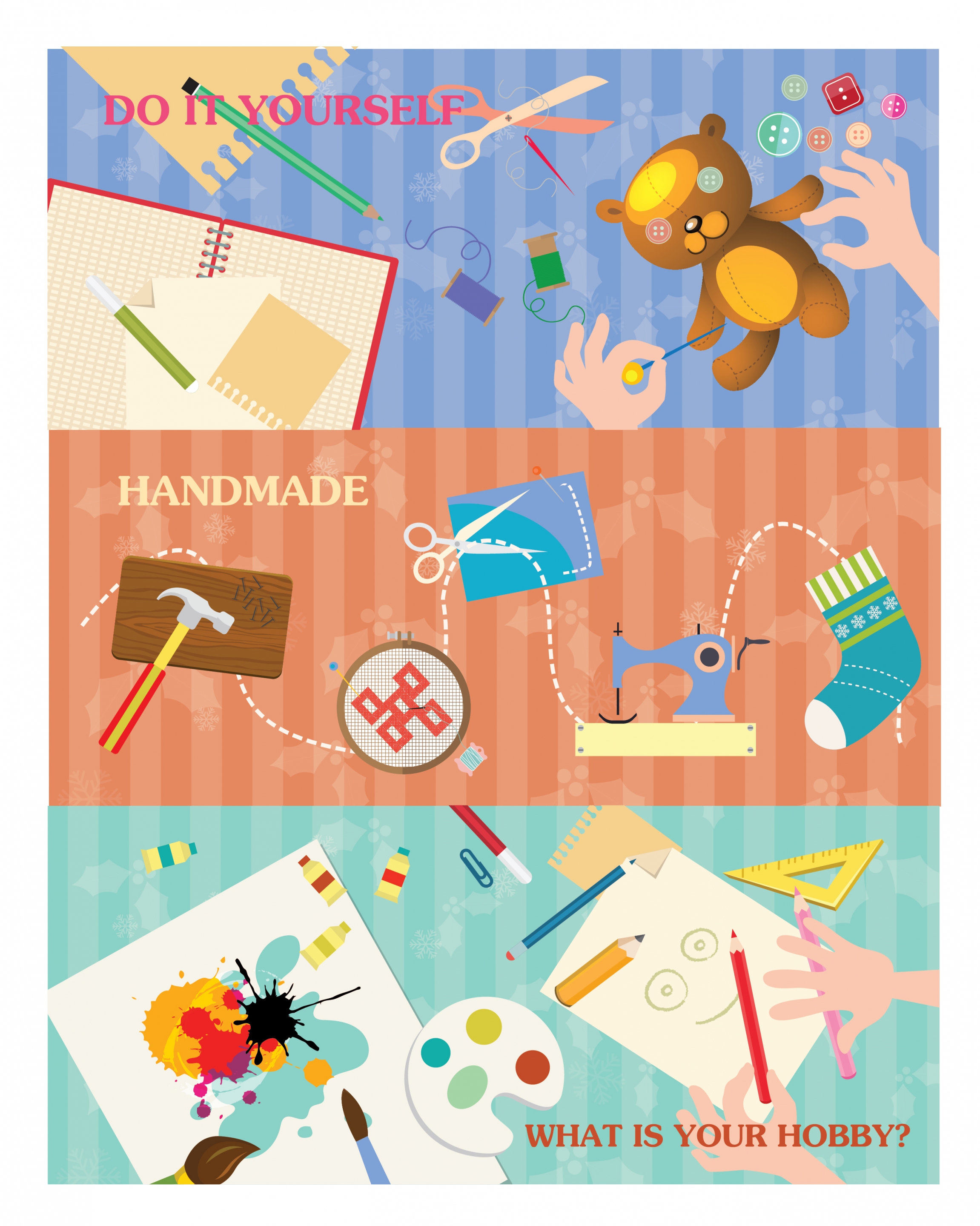 handmade concepts vector illustration with various styles