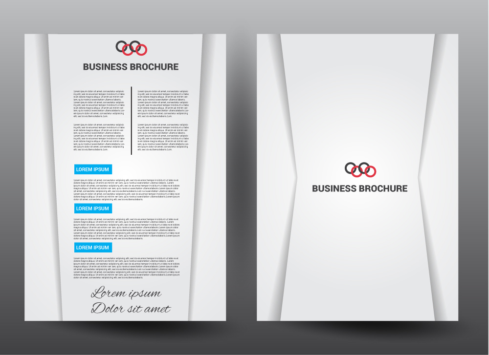 business brochure vector illustration with elegant style