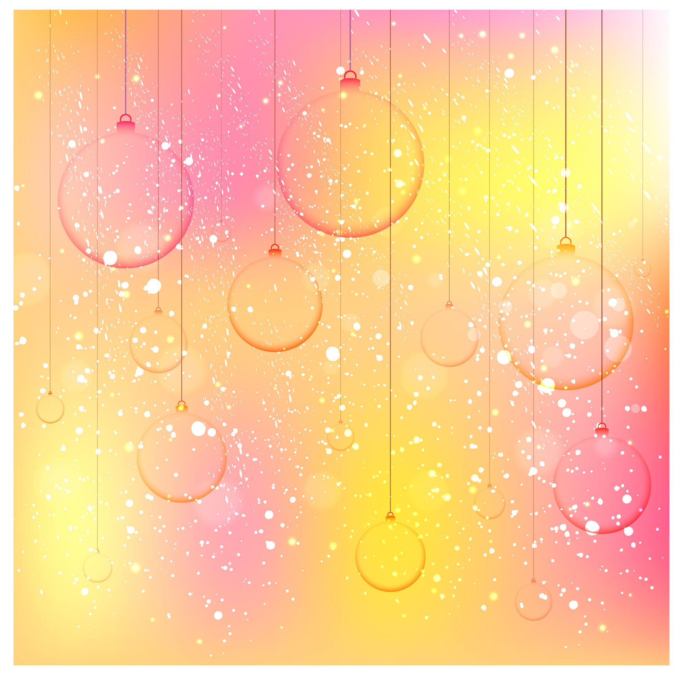 vector illustration of transparent balls on bokeh background