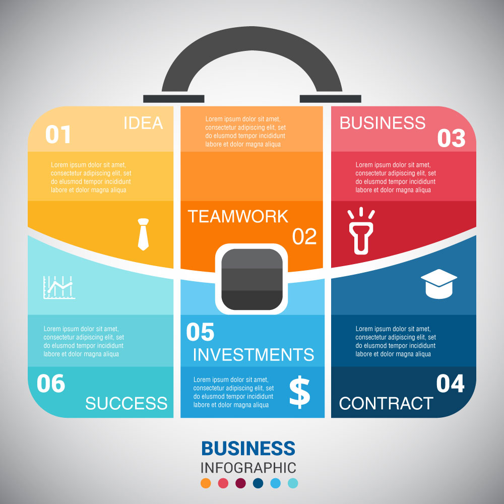 infographic vector design with abstract baggage