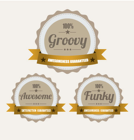 round icons vector illustration of funny guarantee