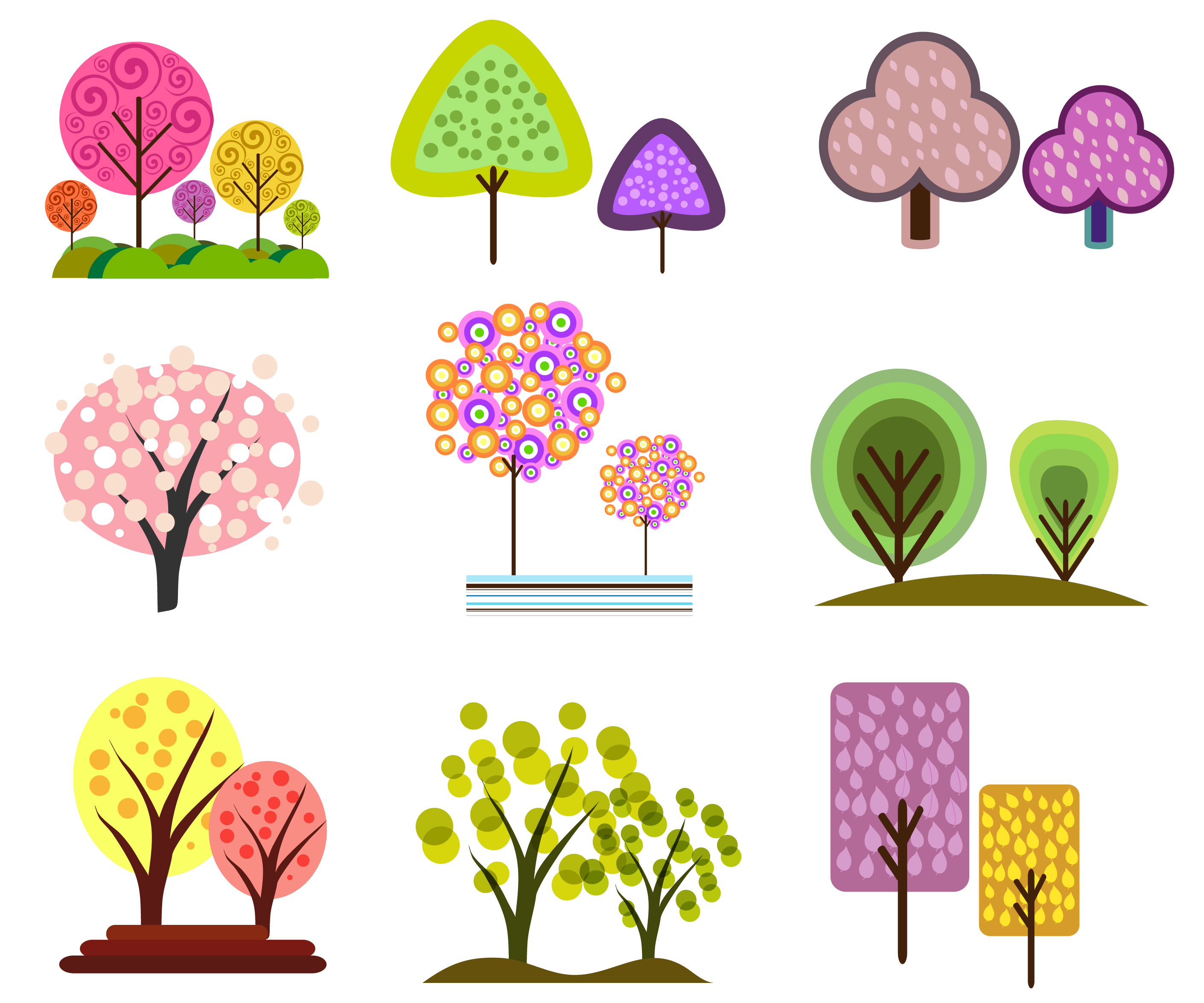 simple tree design element collection