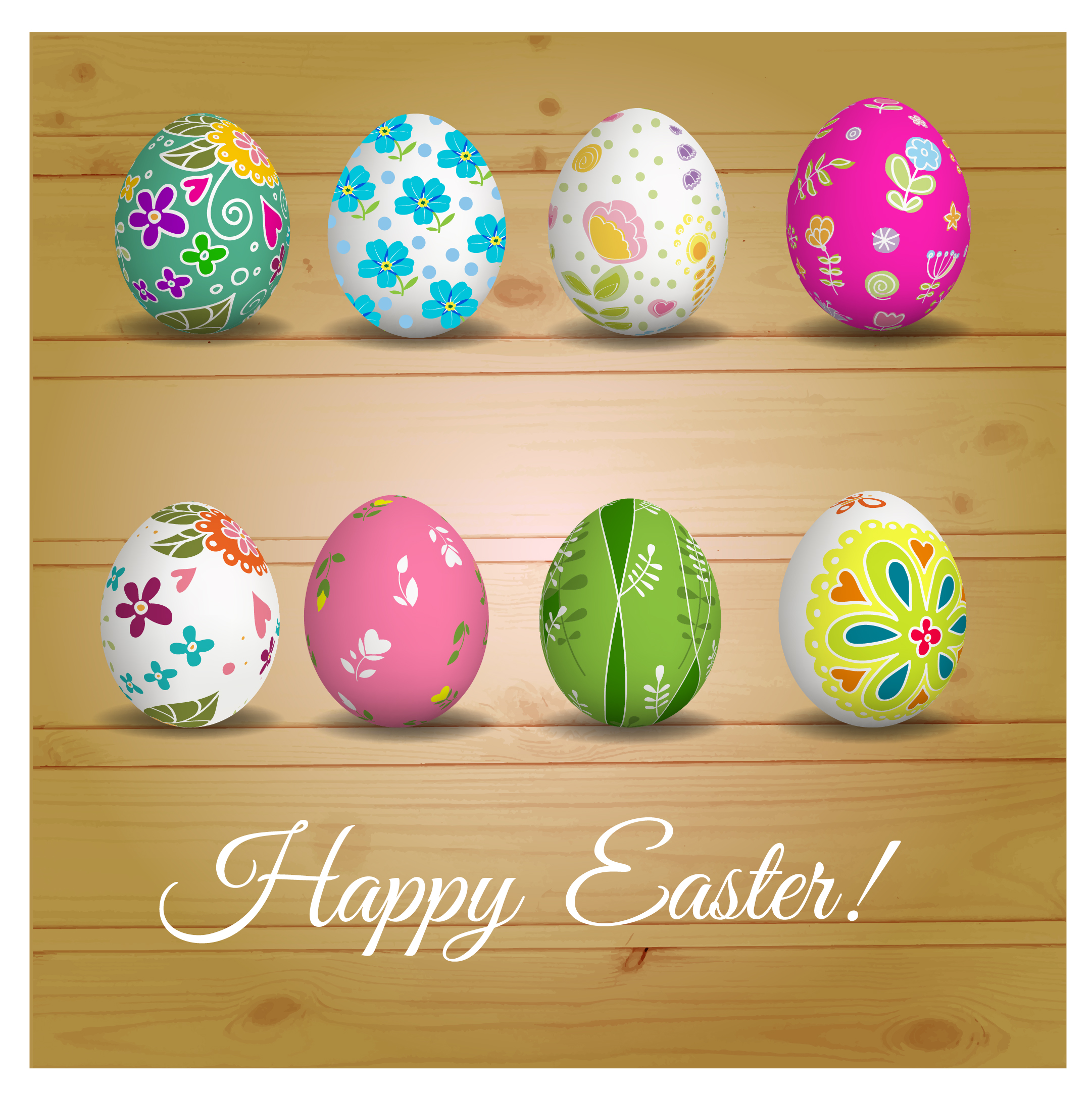 happy easter eggs decor collections