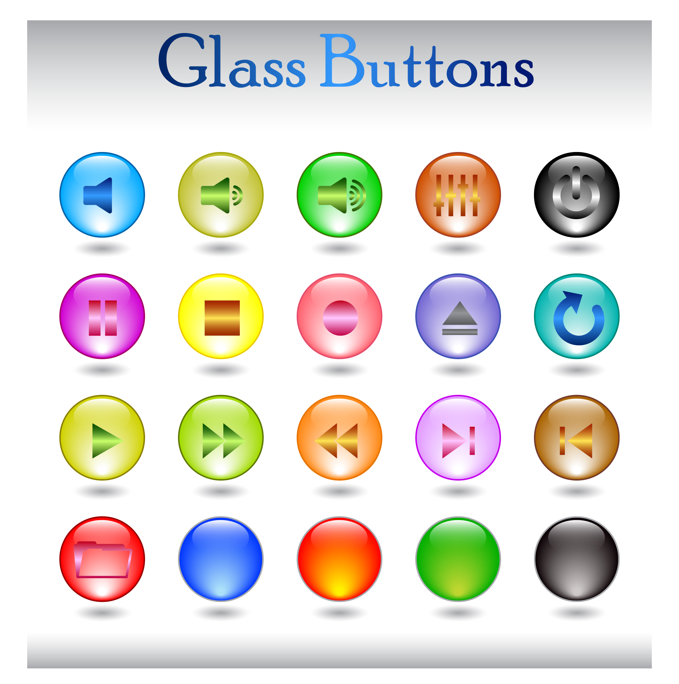 simple media button set