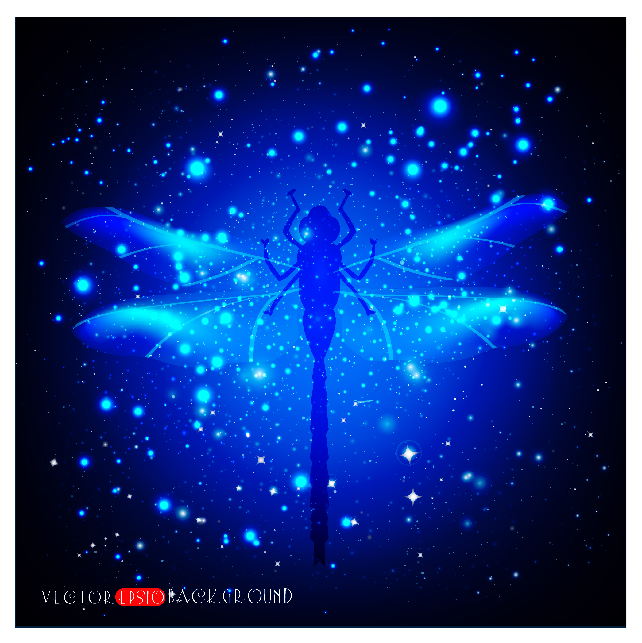 dragonfly blue abstract background