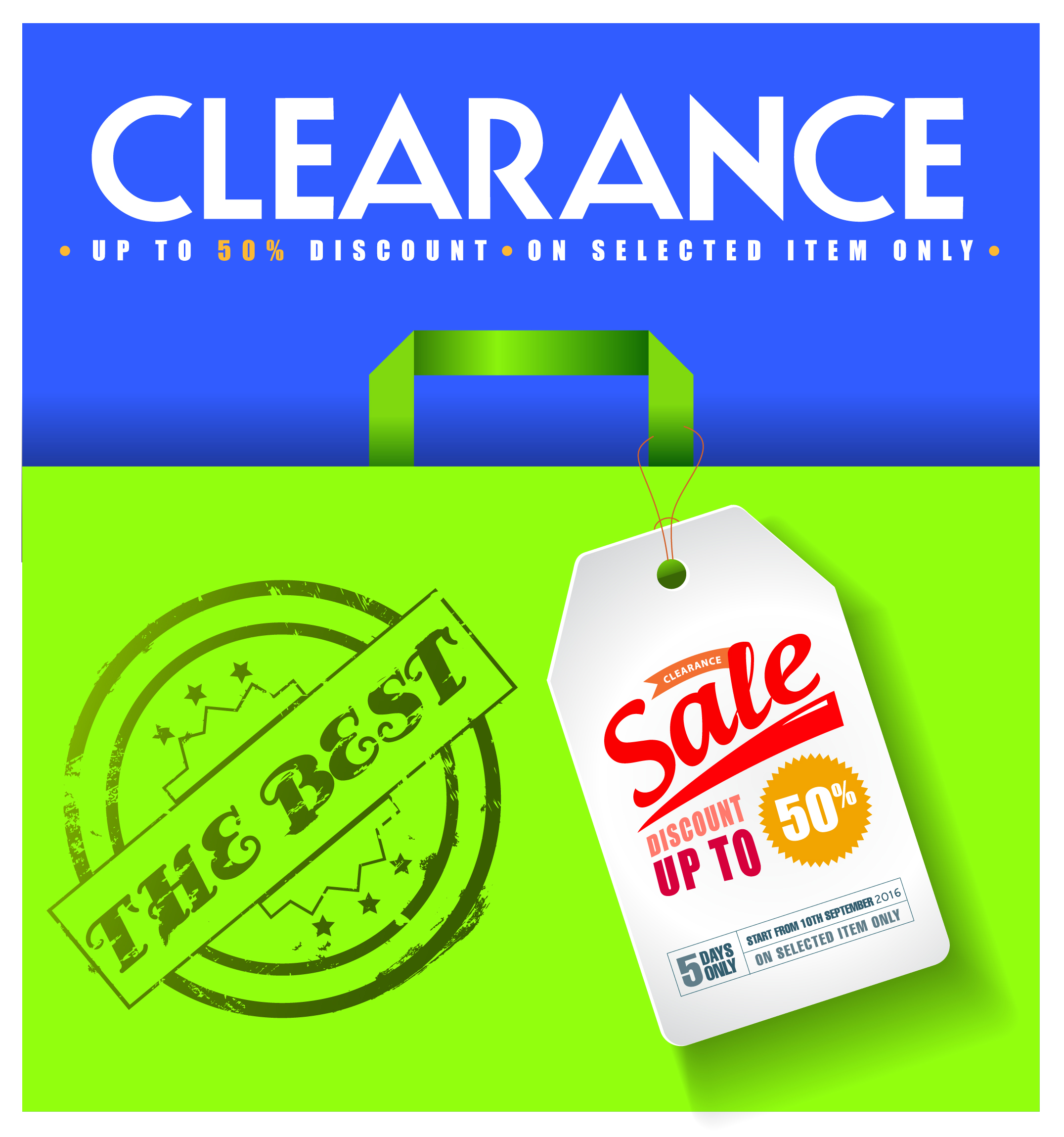 clearance sale tags