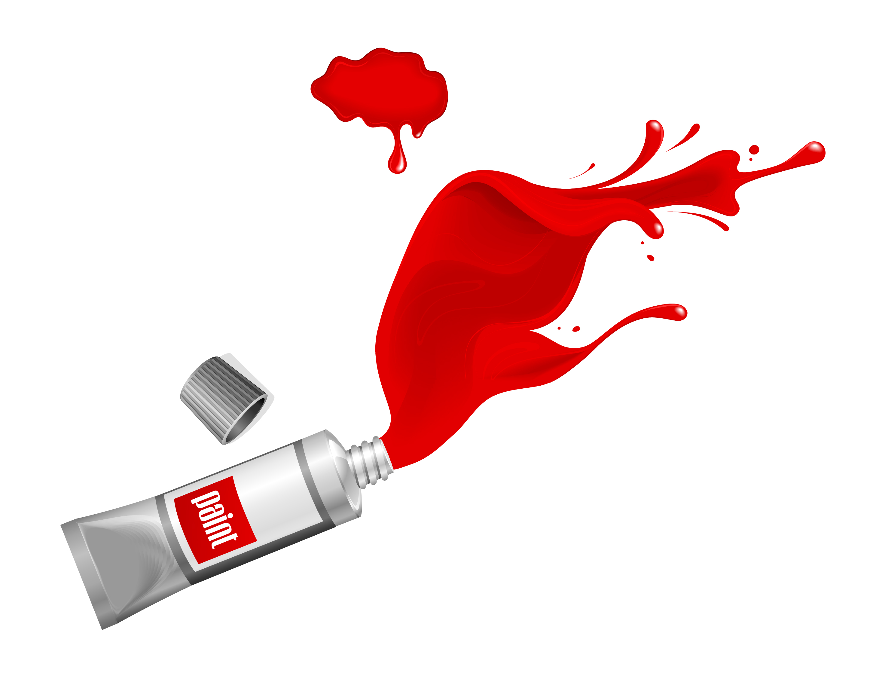 red ink paint splash