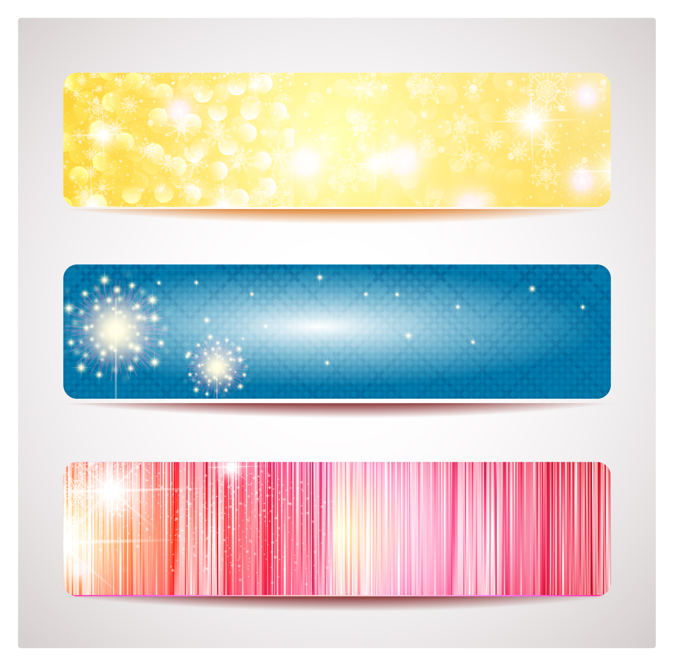 abstract banner set