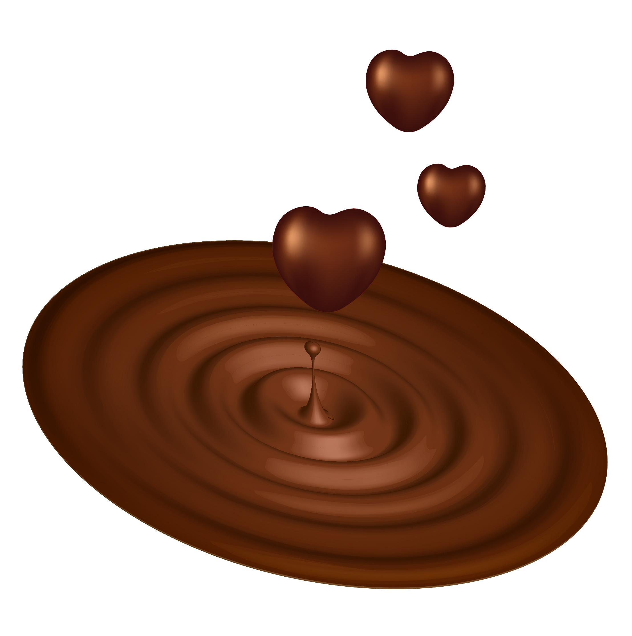 chocolate heart shape