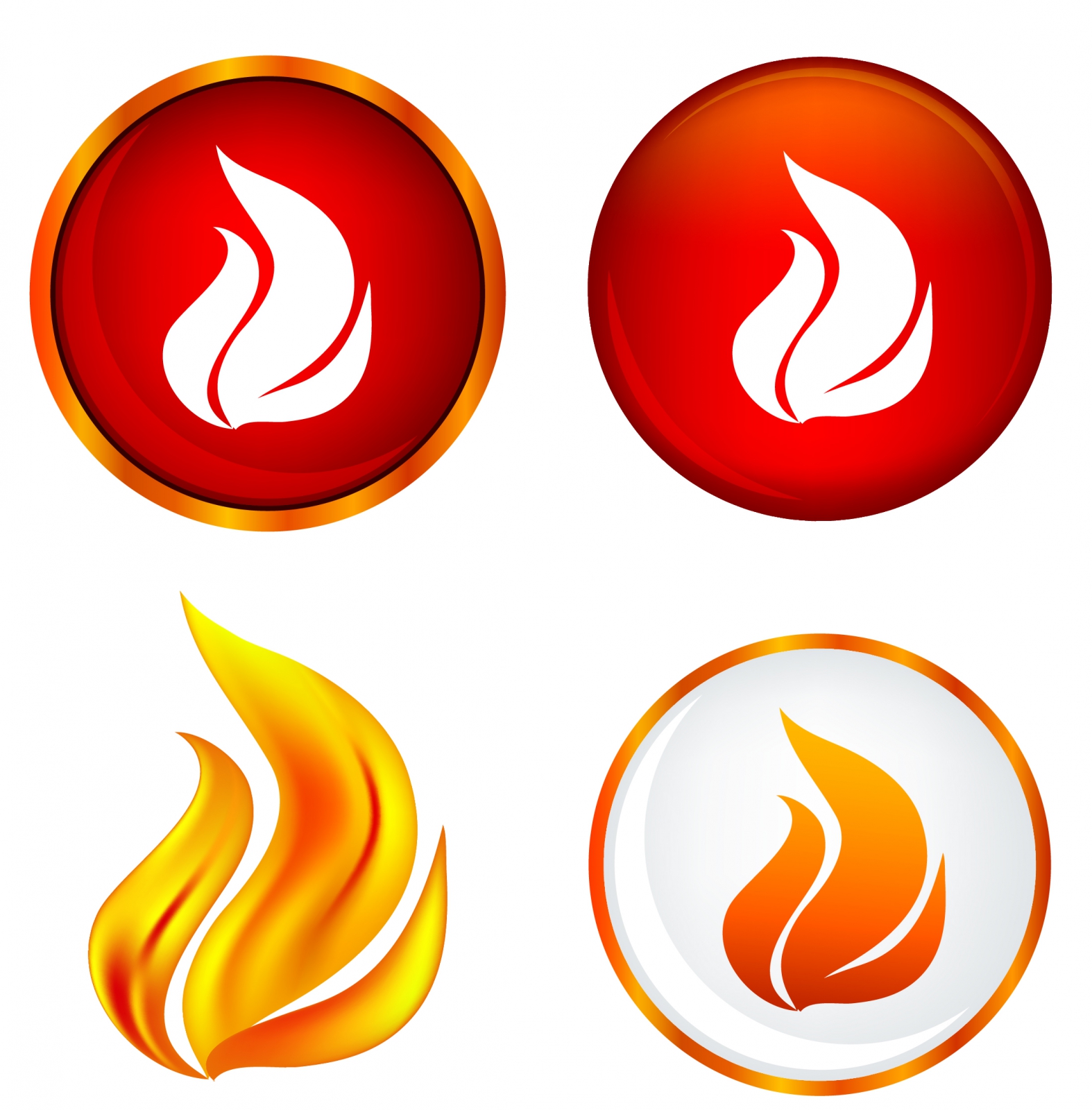 Flame buttons