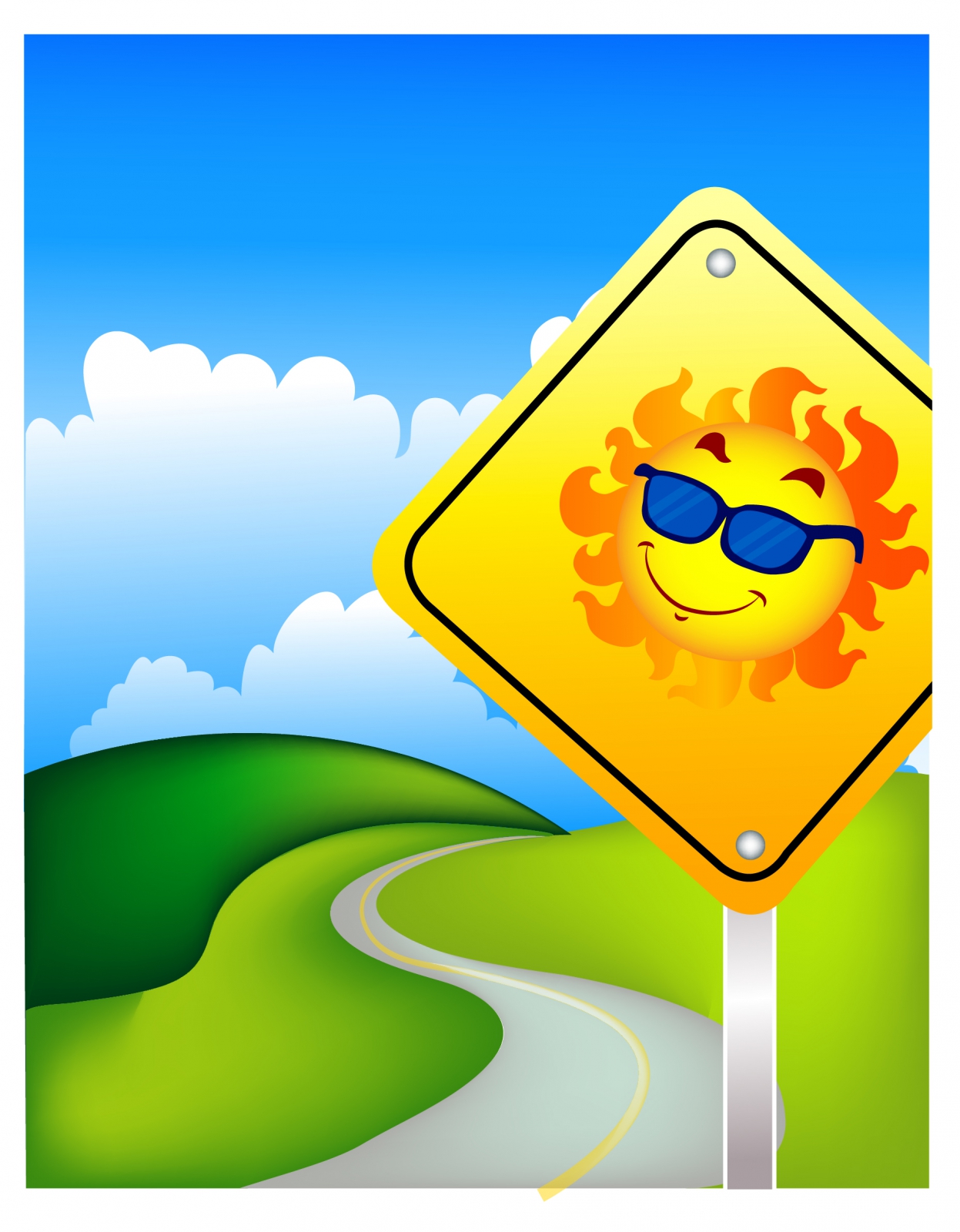 Sunny road ahead