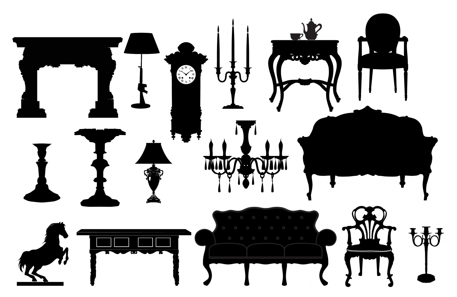 Classical Furniture Silhouettes