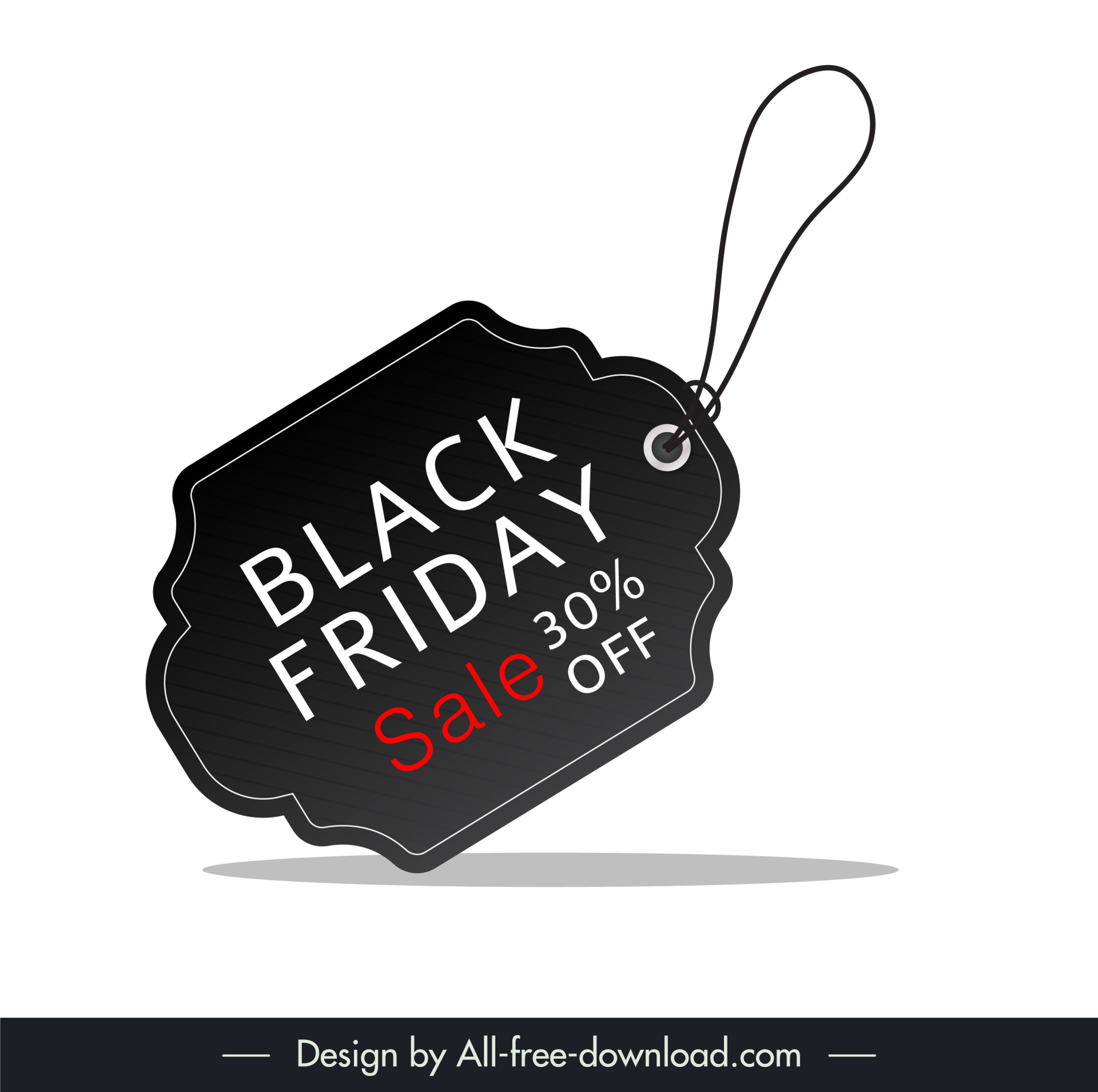   black friday hang tag template elegant dark contrast design 