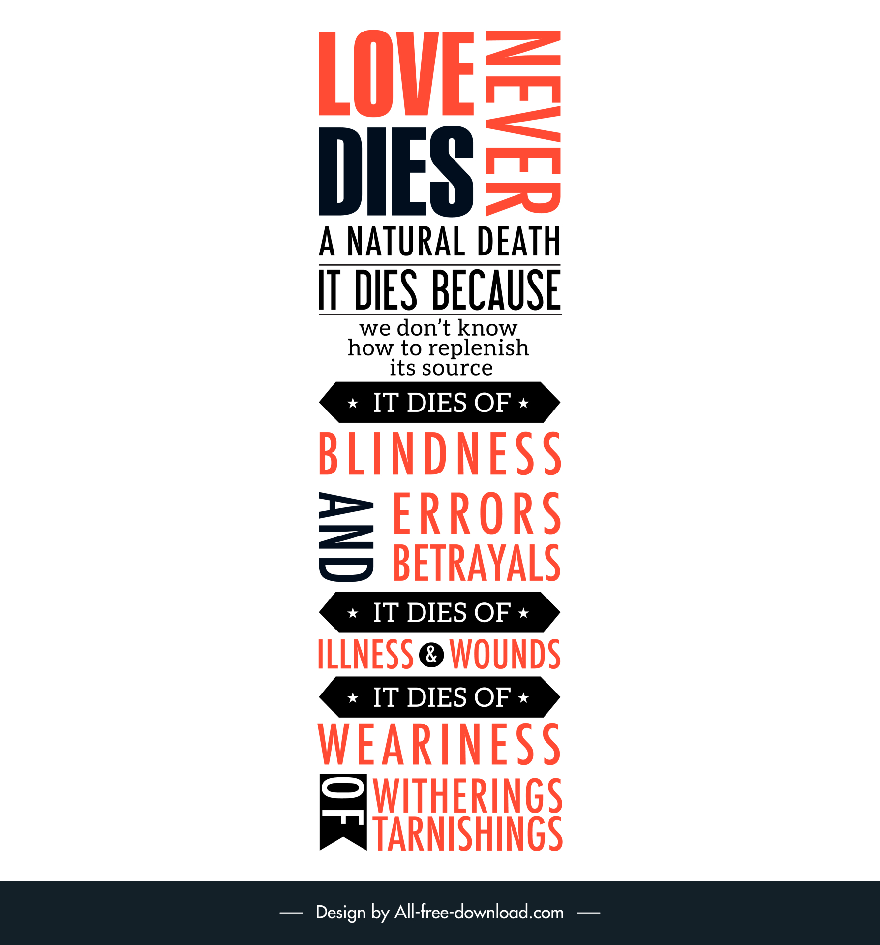 sad love quotes poster template vertical horizontal texts layout design 