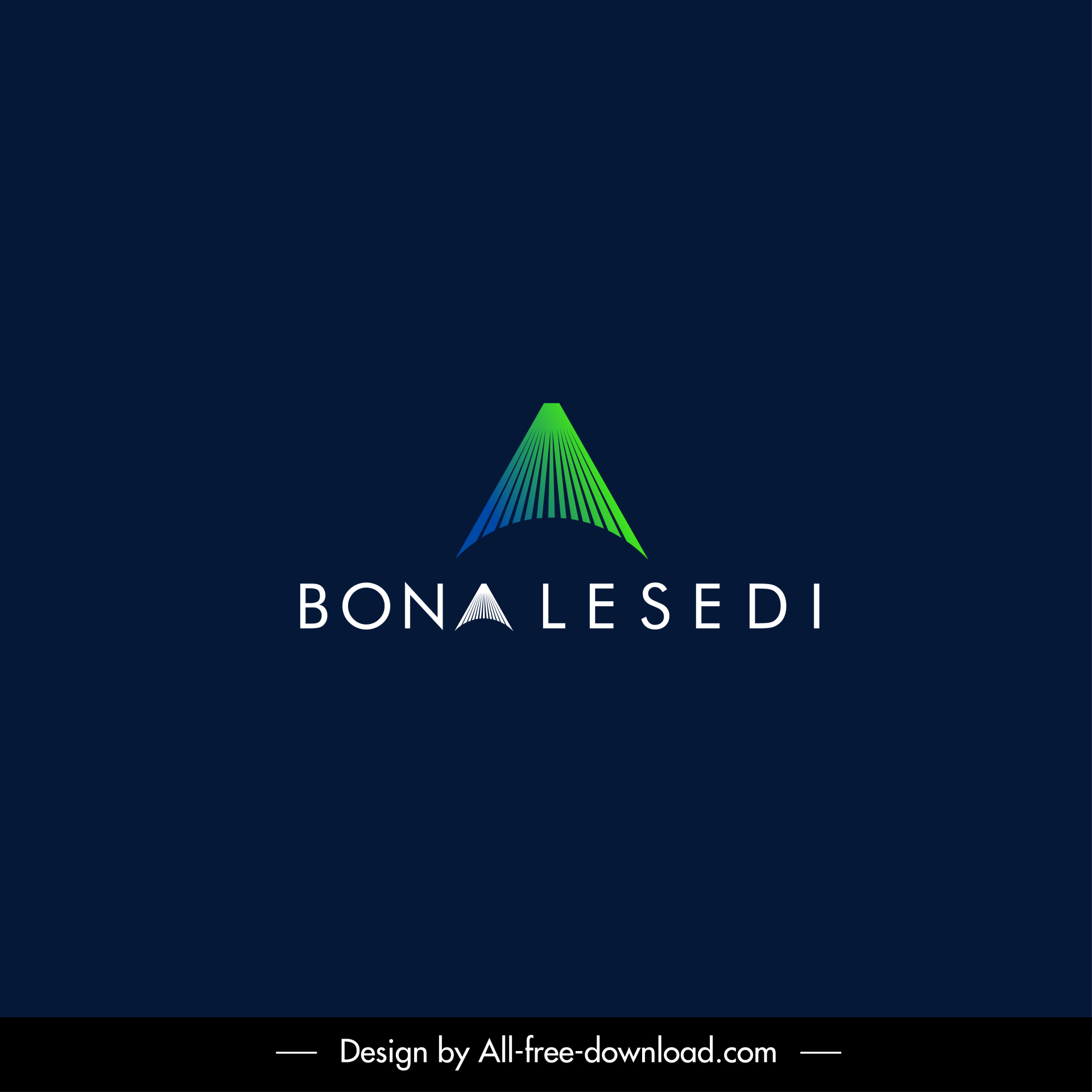 bona lesedi logo template symmetric modern stylized texts decor