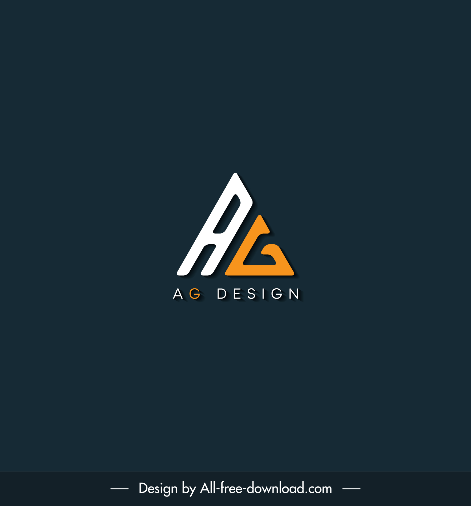 abstract ag logo template modern flat stylized texts design