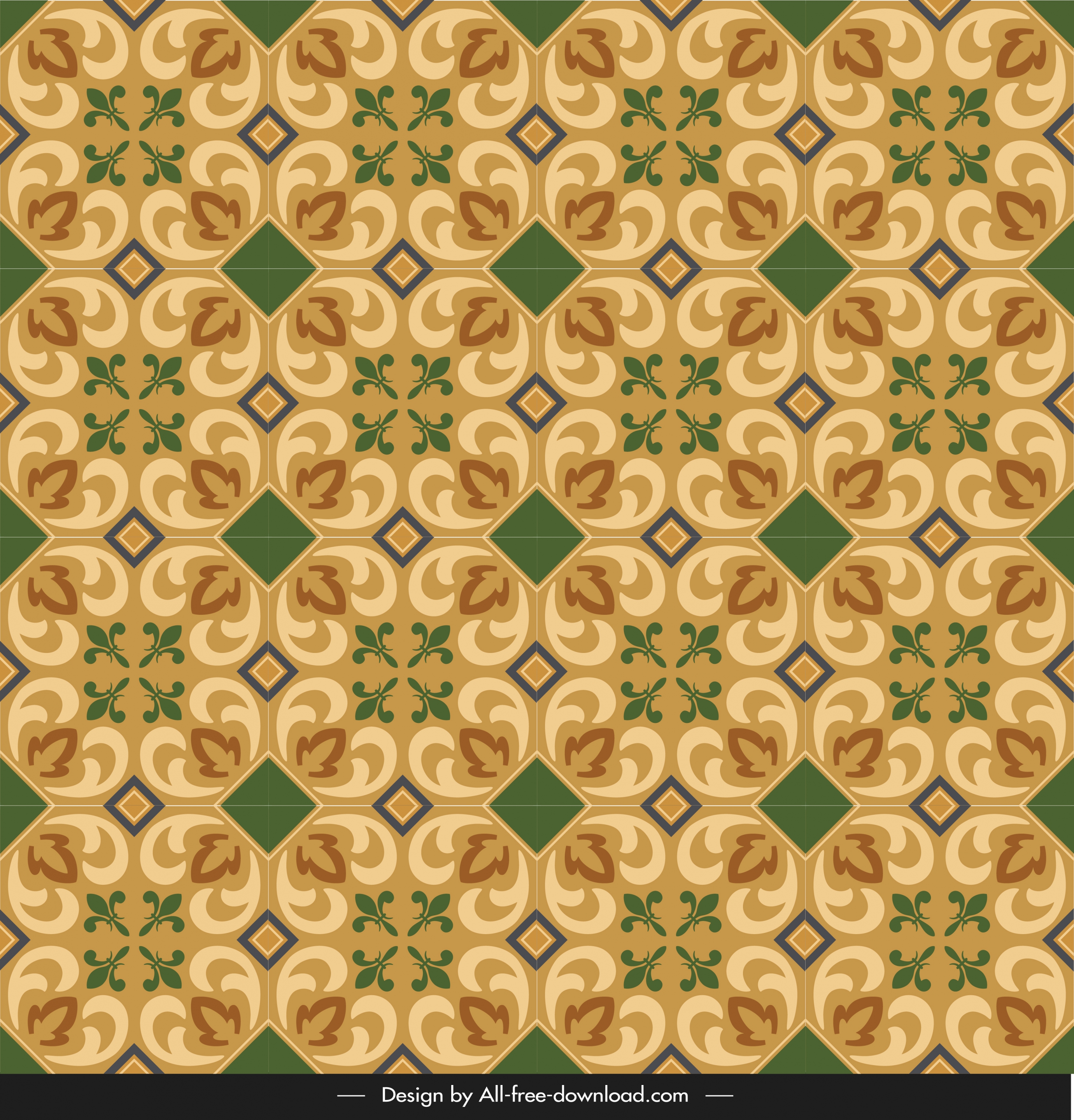 ceramic tile pattern template colored classical symmetric repeating