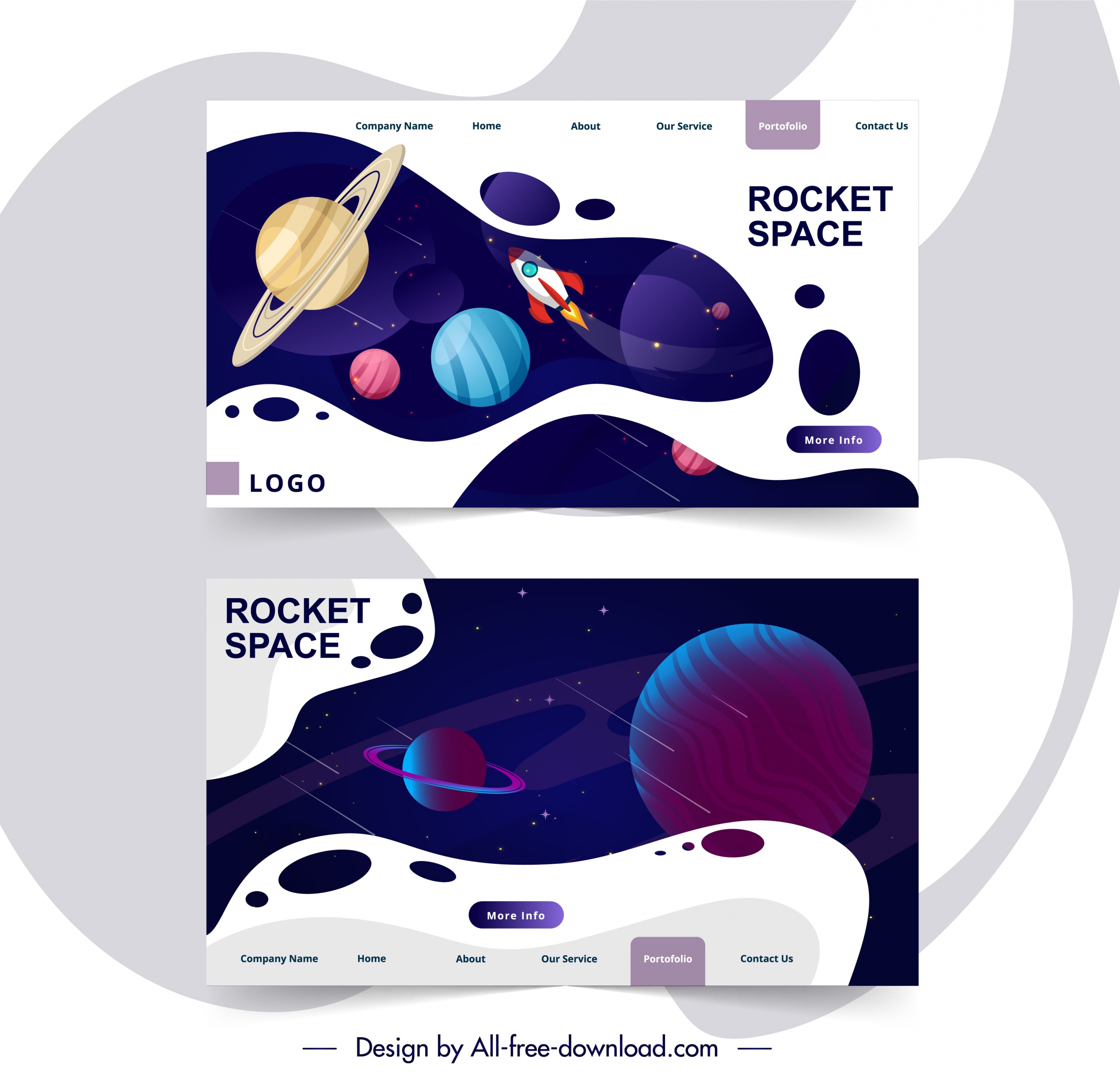 webpage template universe elements decor