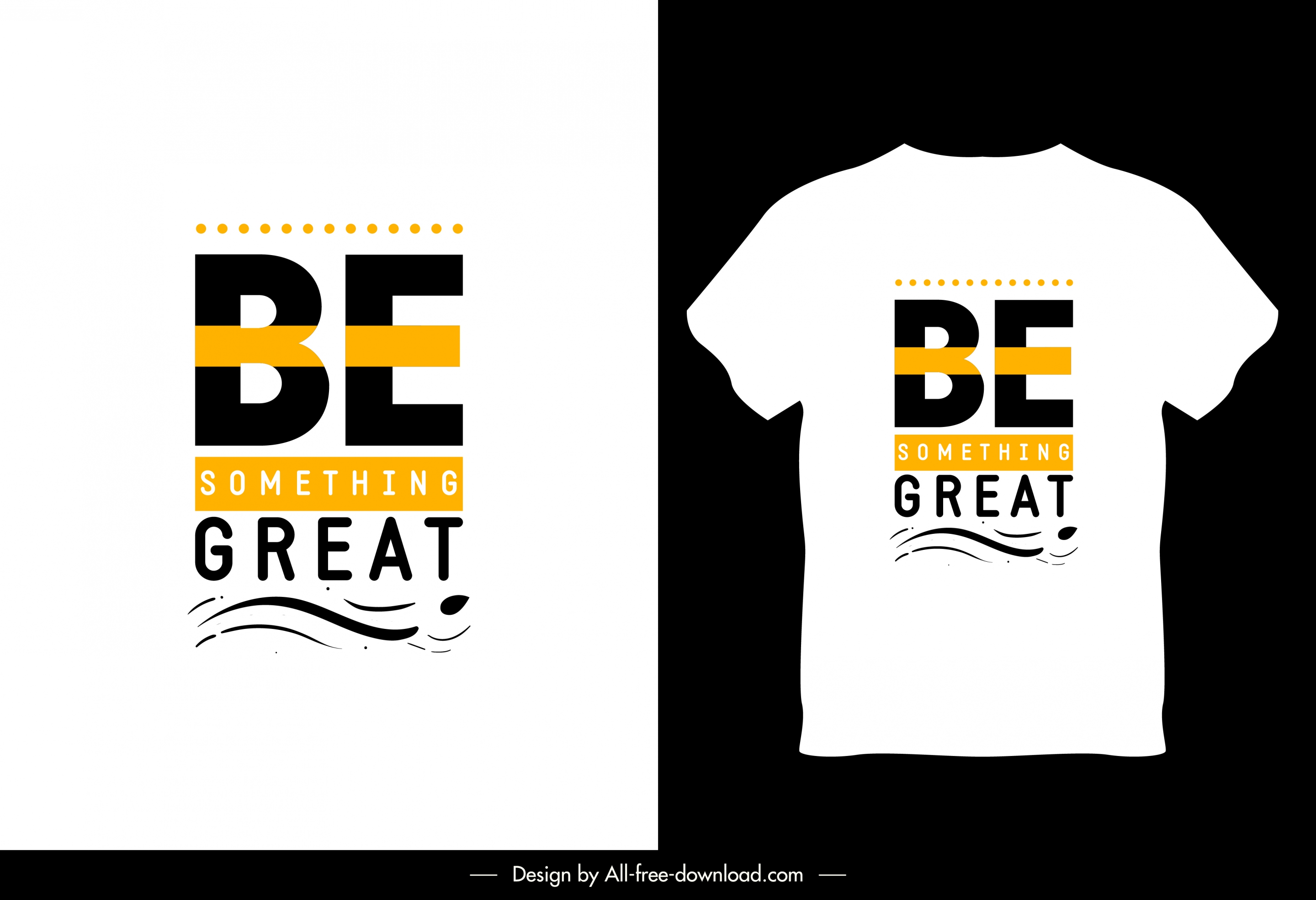 t shirt template white design modern texts