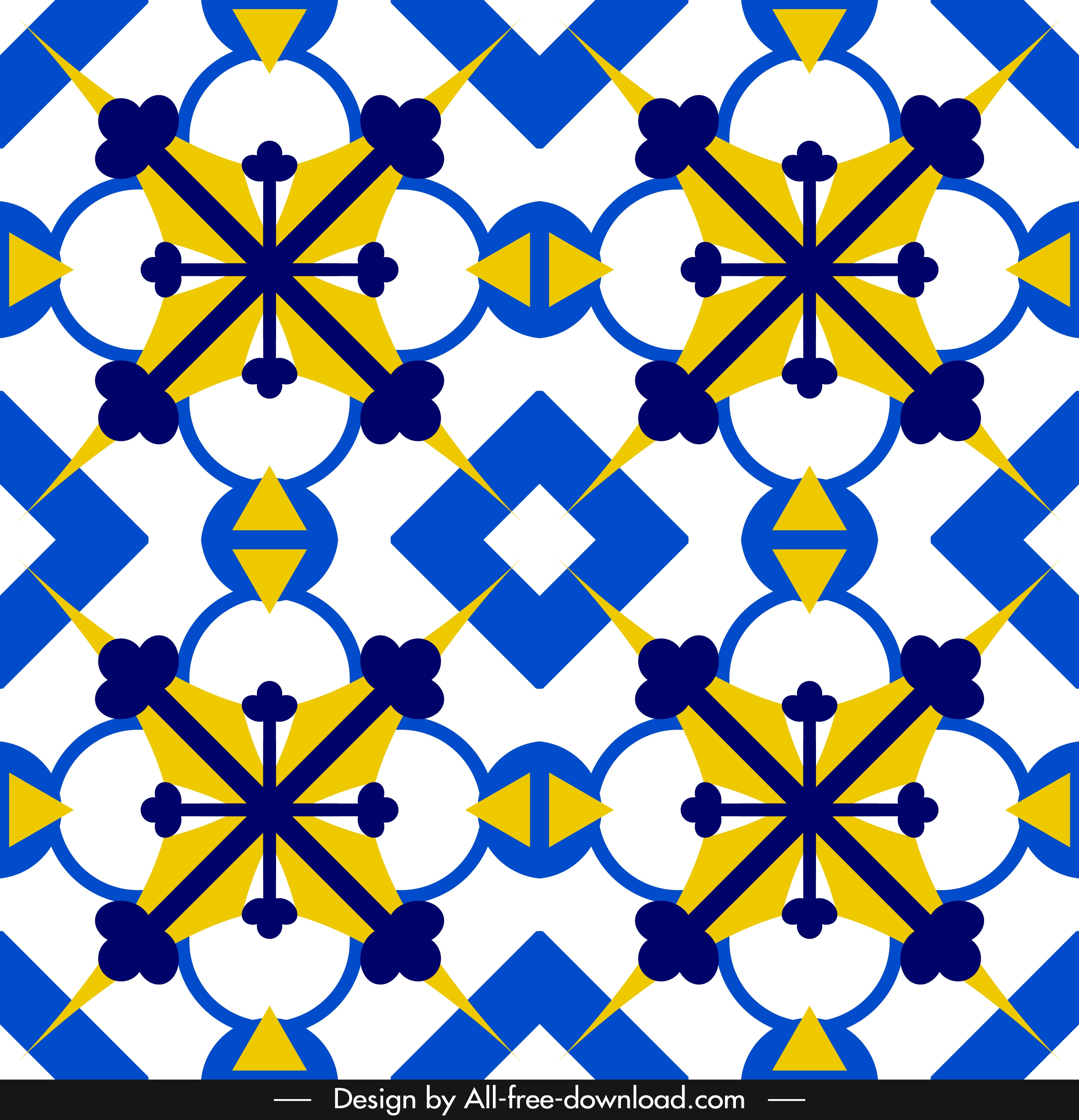 decorative pattern template bright colorful symmetric repeating design