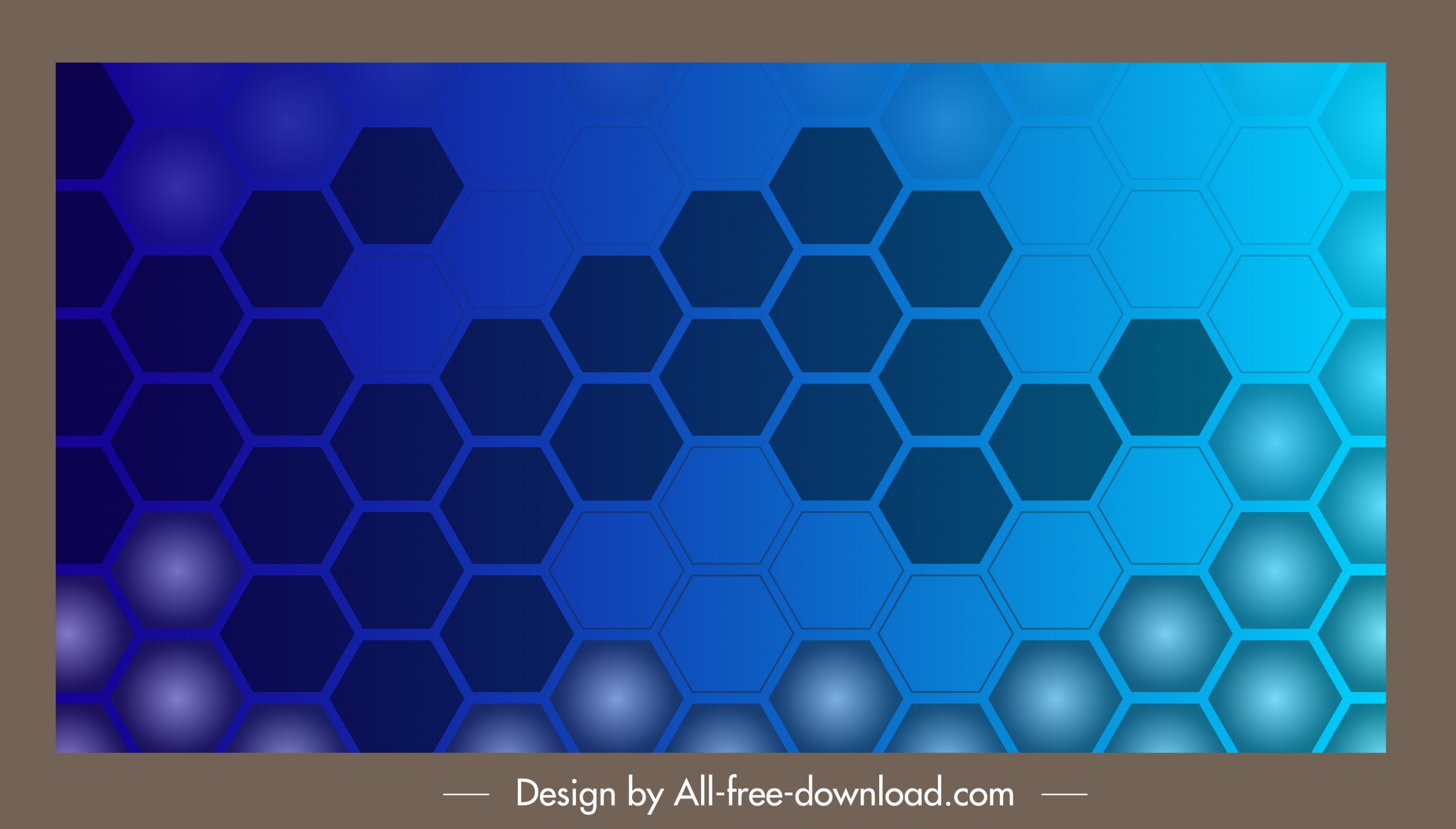 decorative background polygonal honeycomb shapes flat blue design