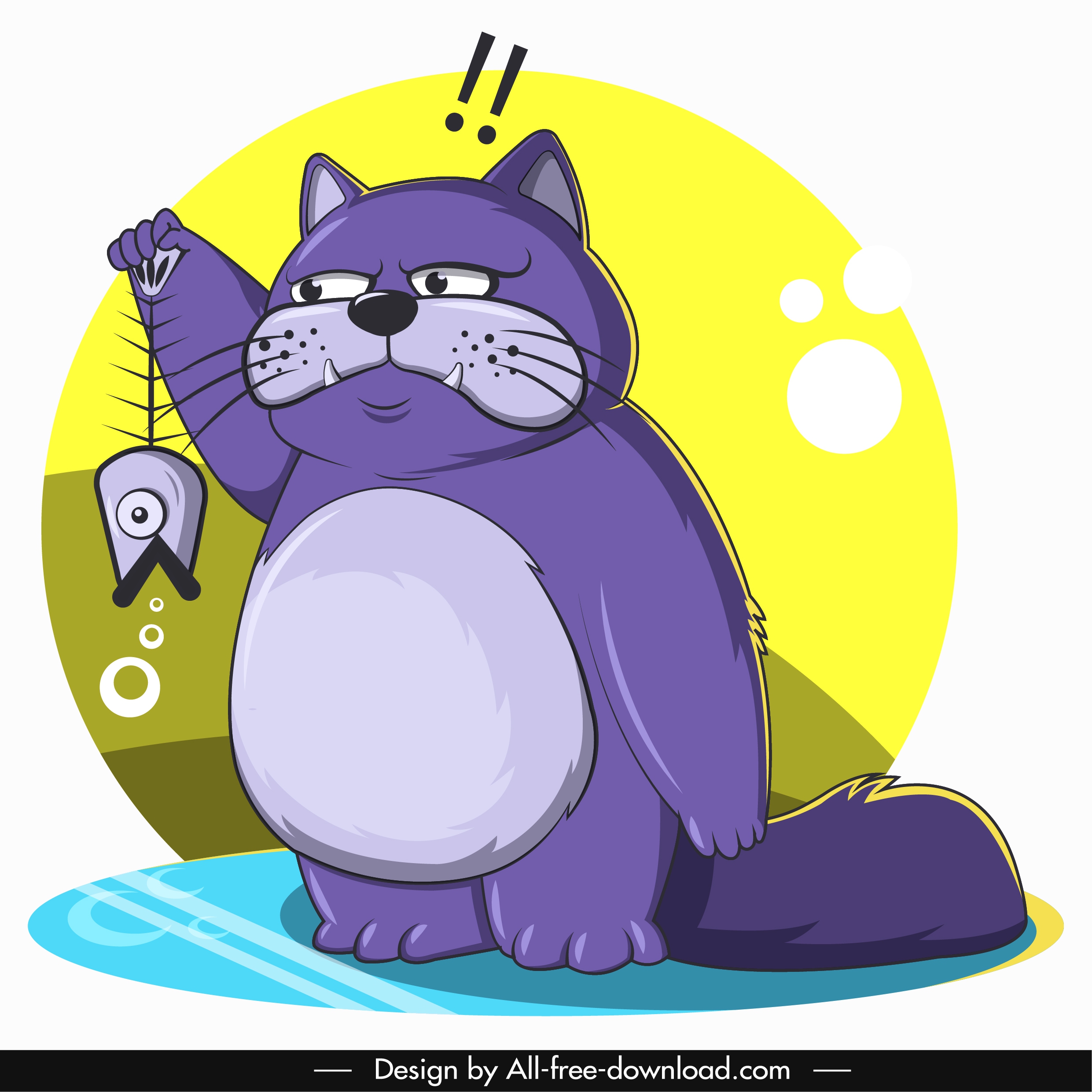 cat animal icon funny cartoon character sketch