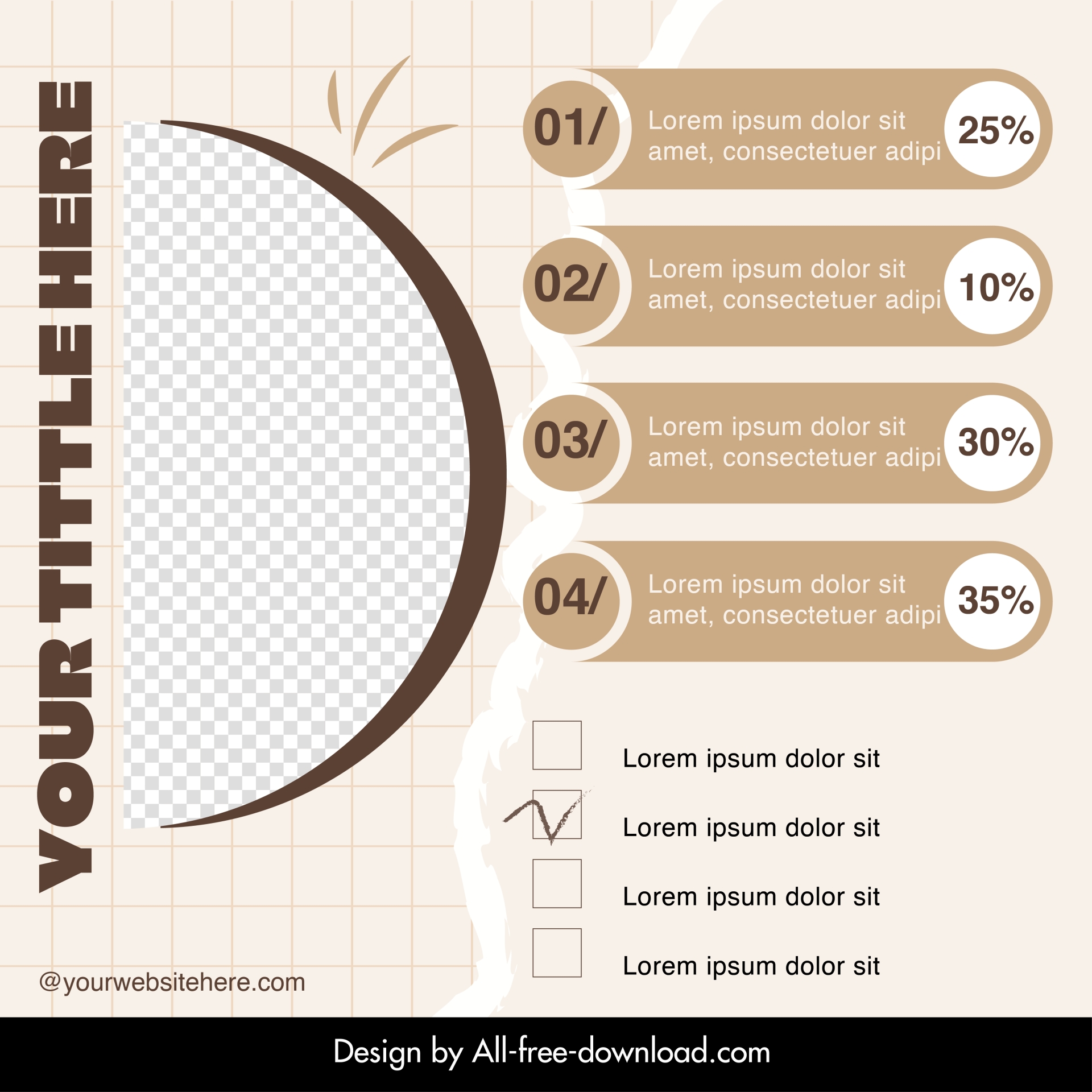 social media inforgraphic template modern flat elegance chart elements