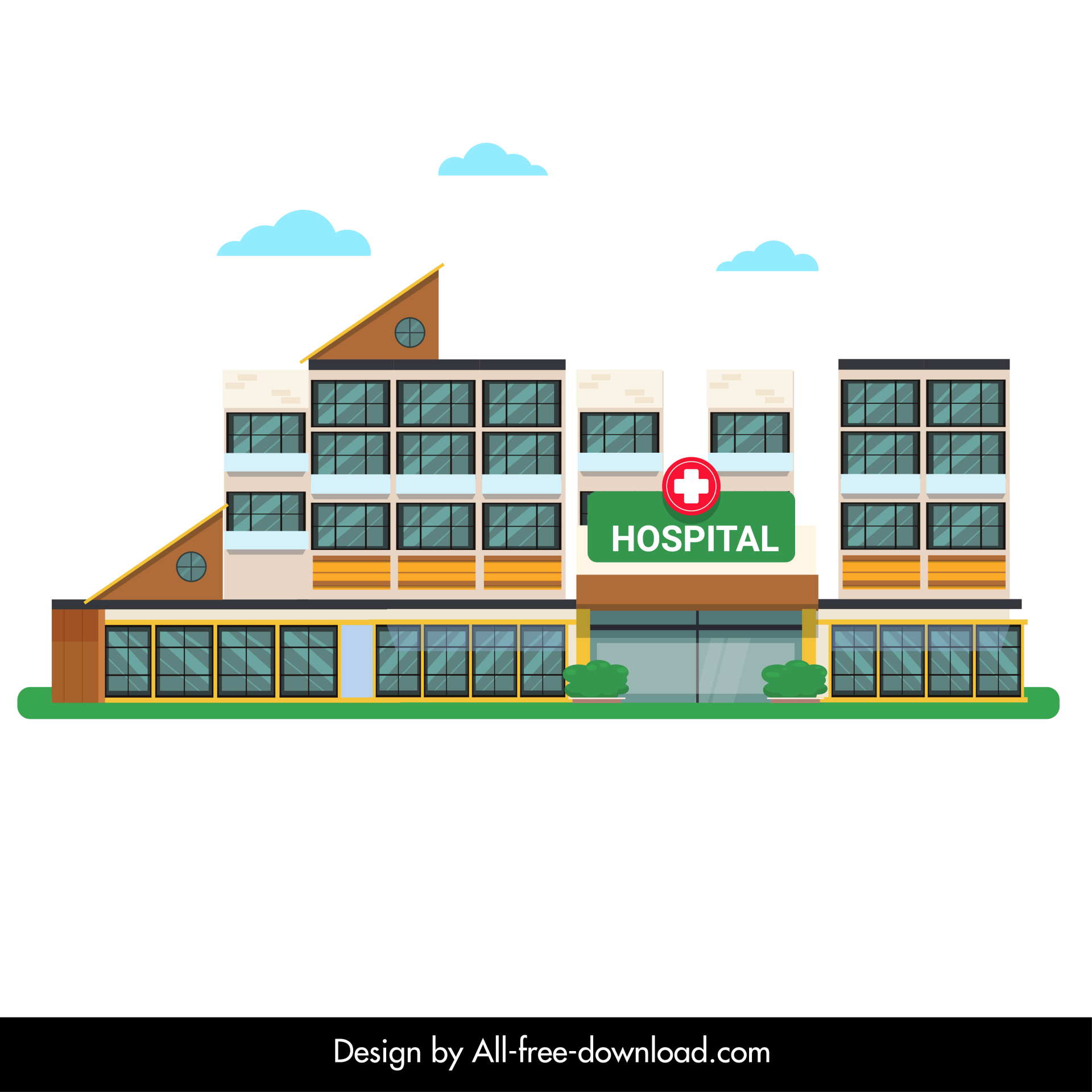   hospital building template elegant contemporary design 