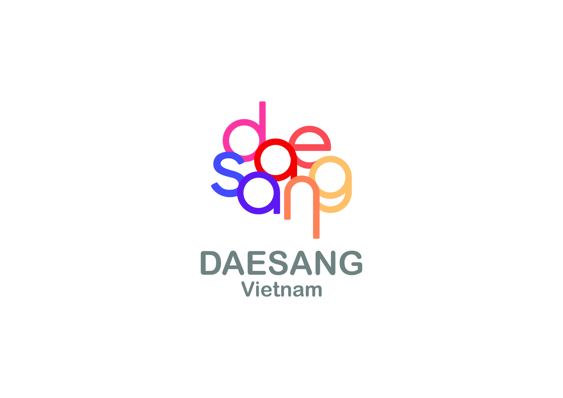 logo daesang template colorful flat sylized texts design