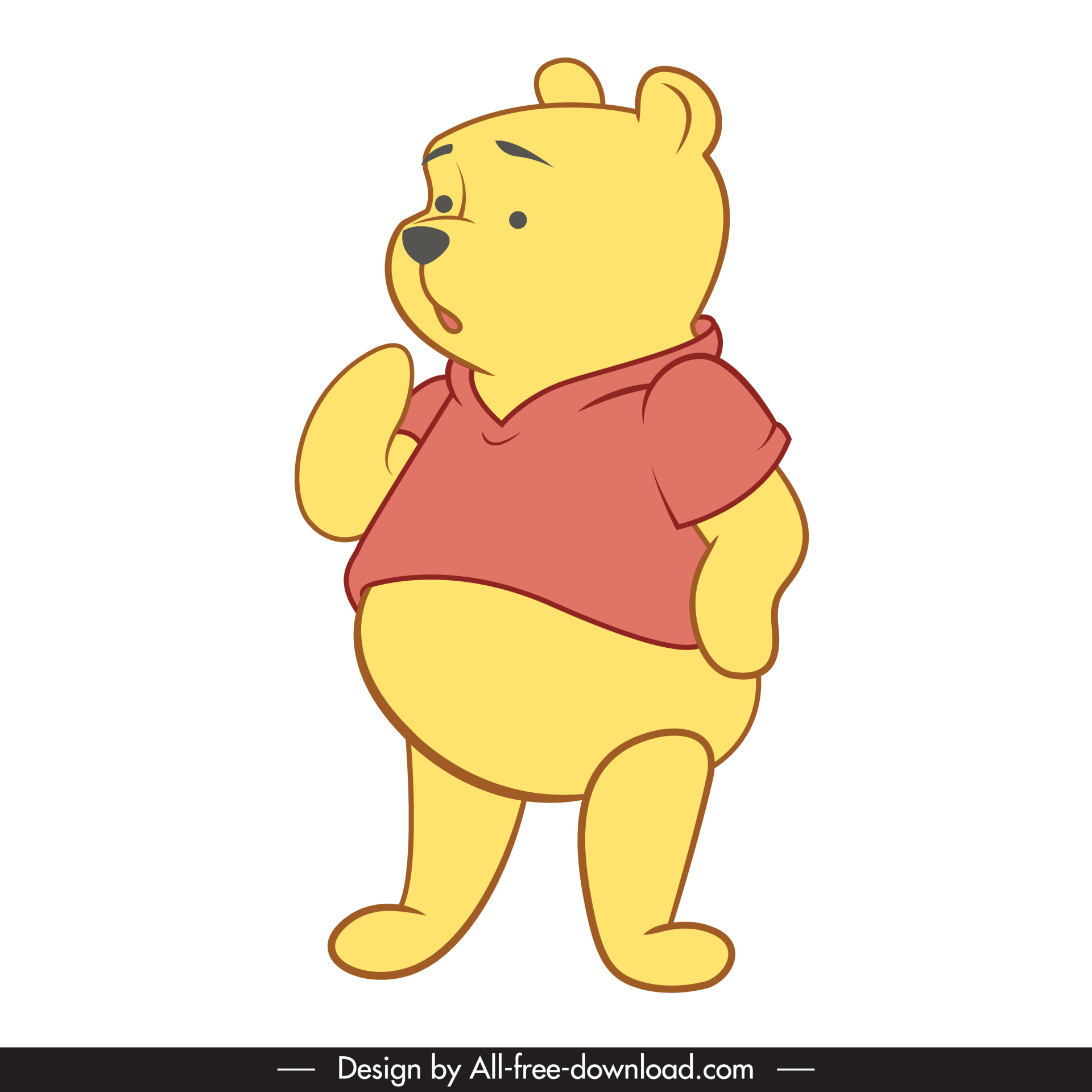 pooh bear icon cute cartoon design