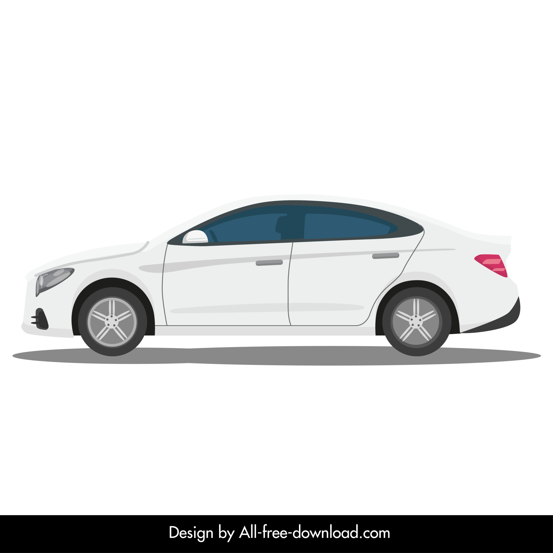 mercedes benz e class sedan car model template side view sketch modern flat sketch