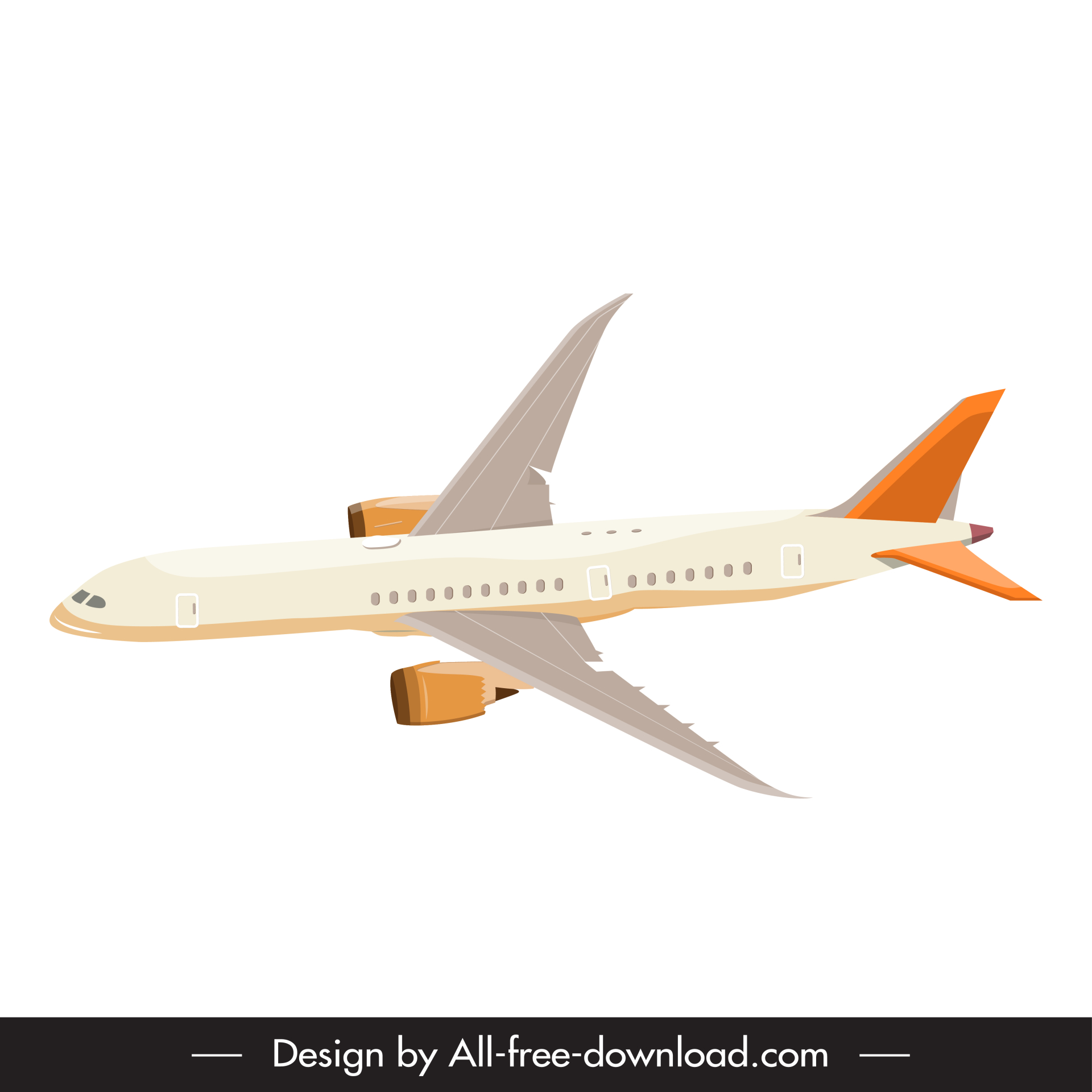 airplane icon modern design flying sketch