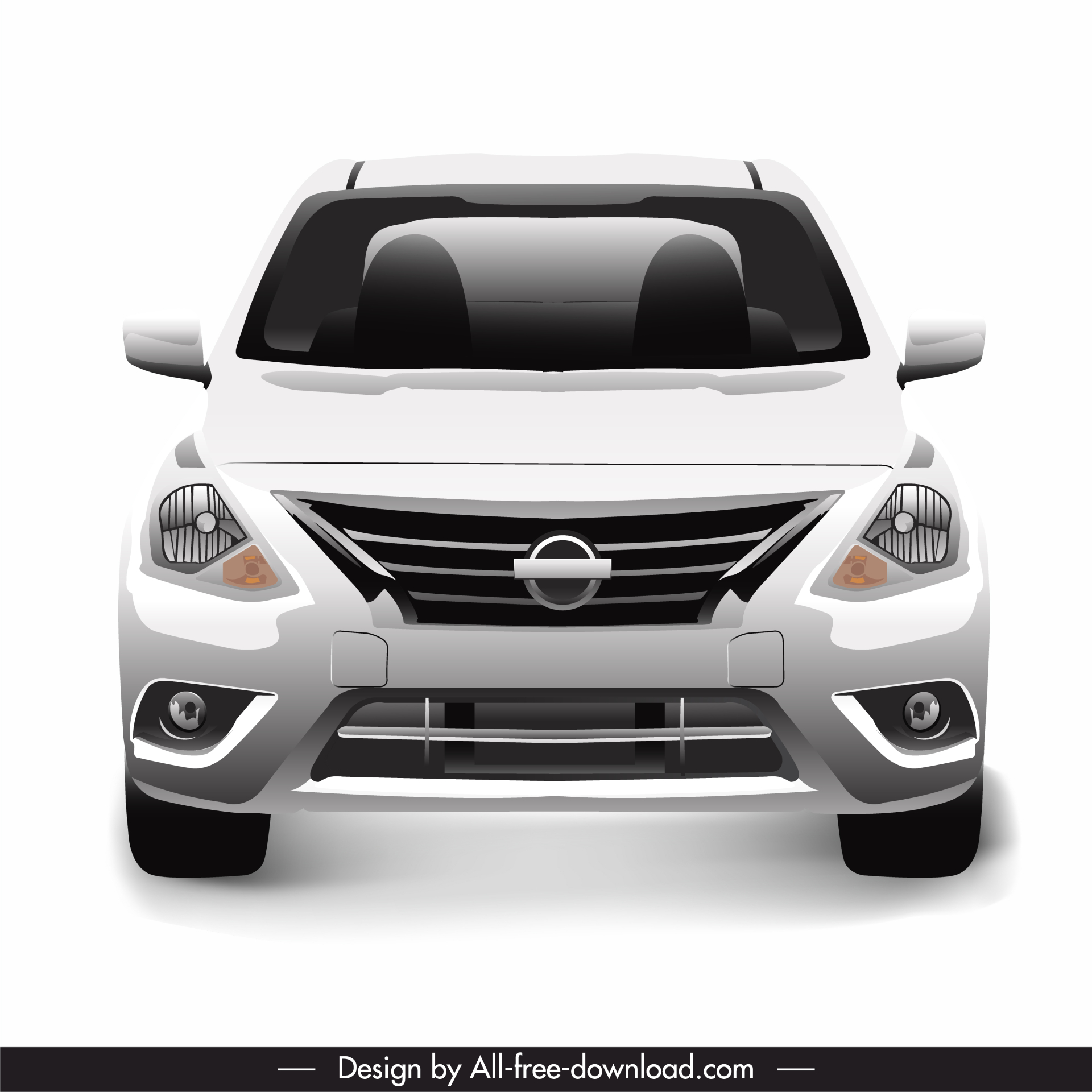 nissan sunny car model template font view sketch contemporary design 