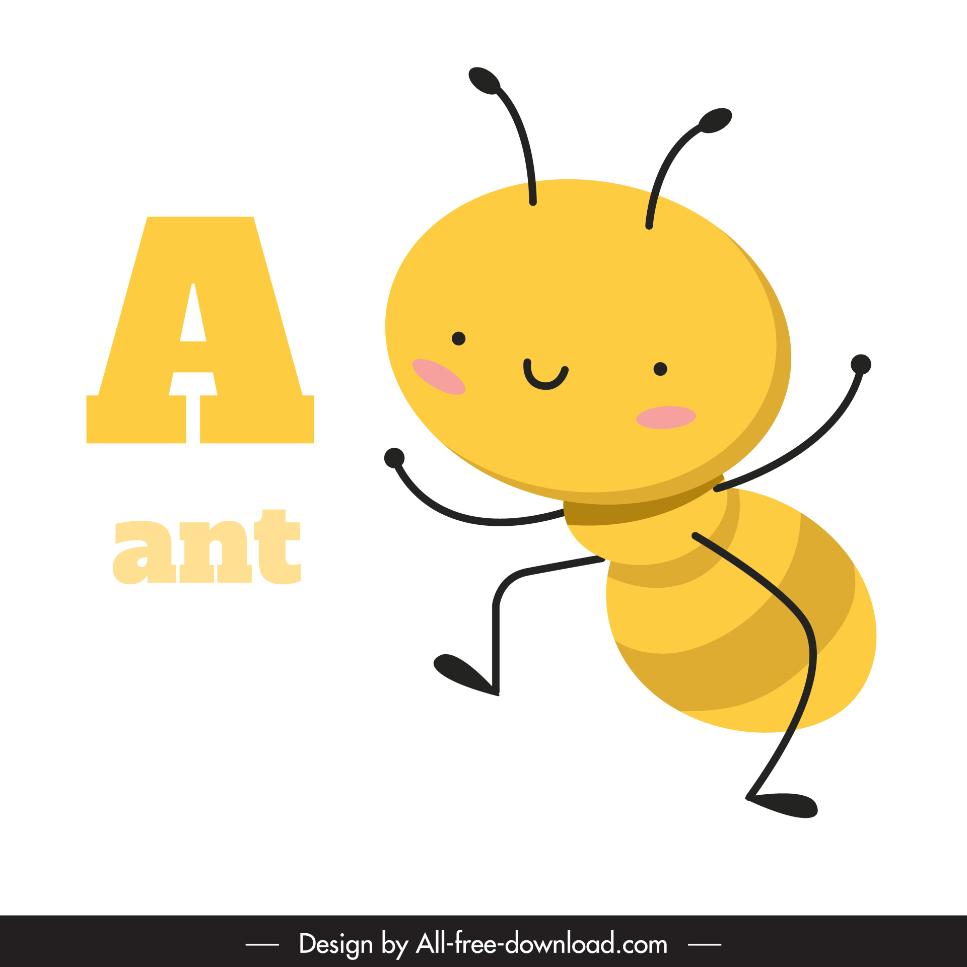 a text education design element ant animal sketch cute handdrawn cartoon