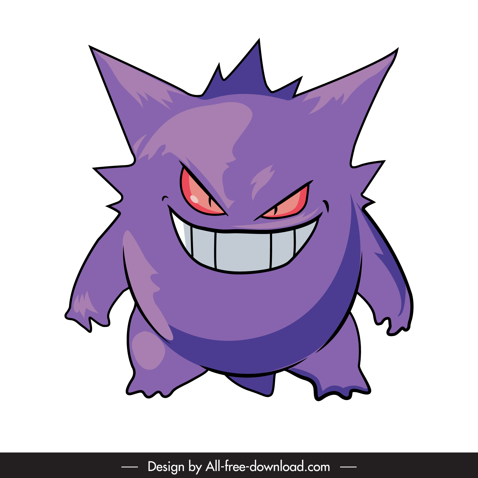 gengar cartoon icon funny sketch