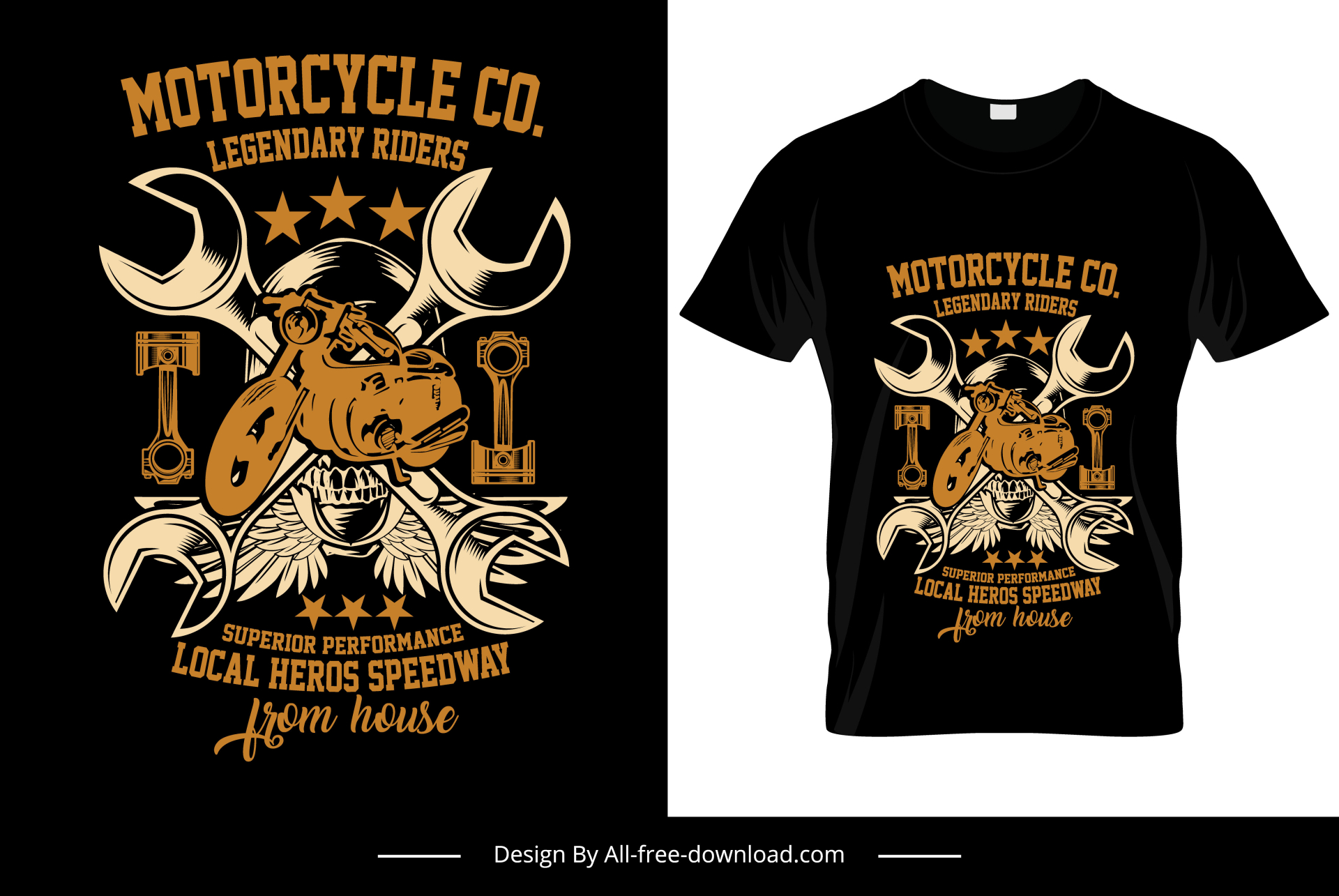 local heroes speedway tshirt template symmetric classical dakr design