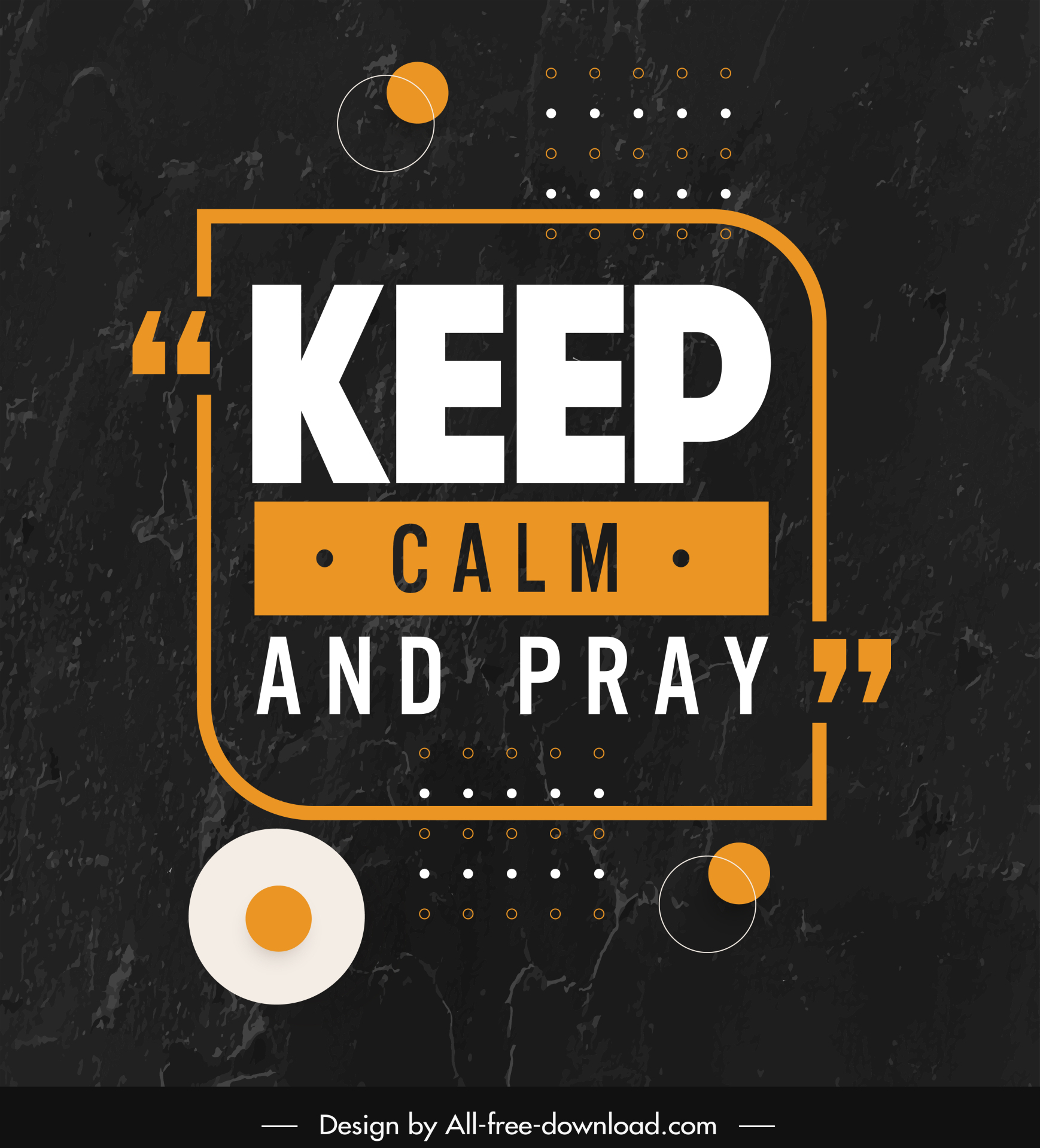 keep calm and pray modern elegant typography template