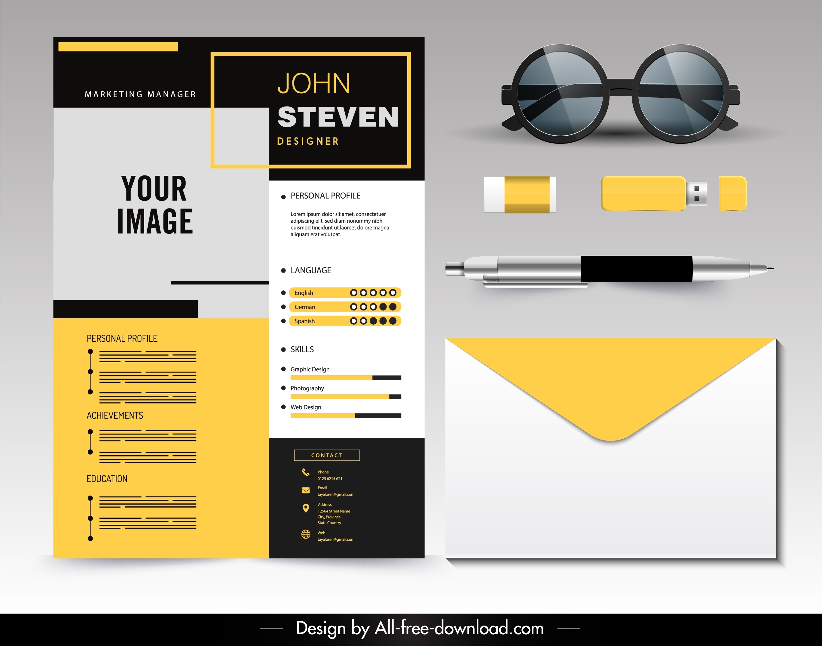 personnel resume template elegant decor modern design