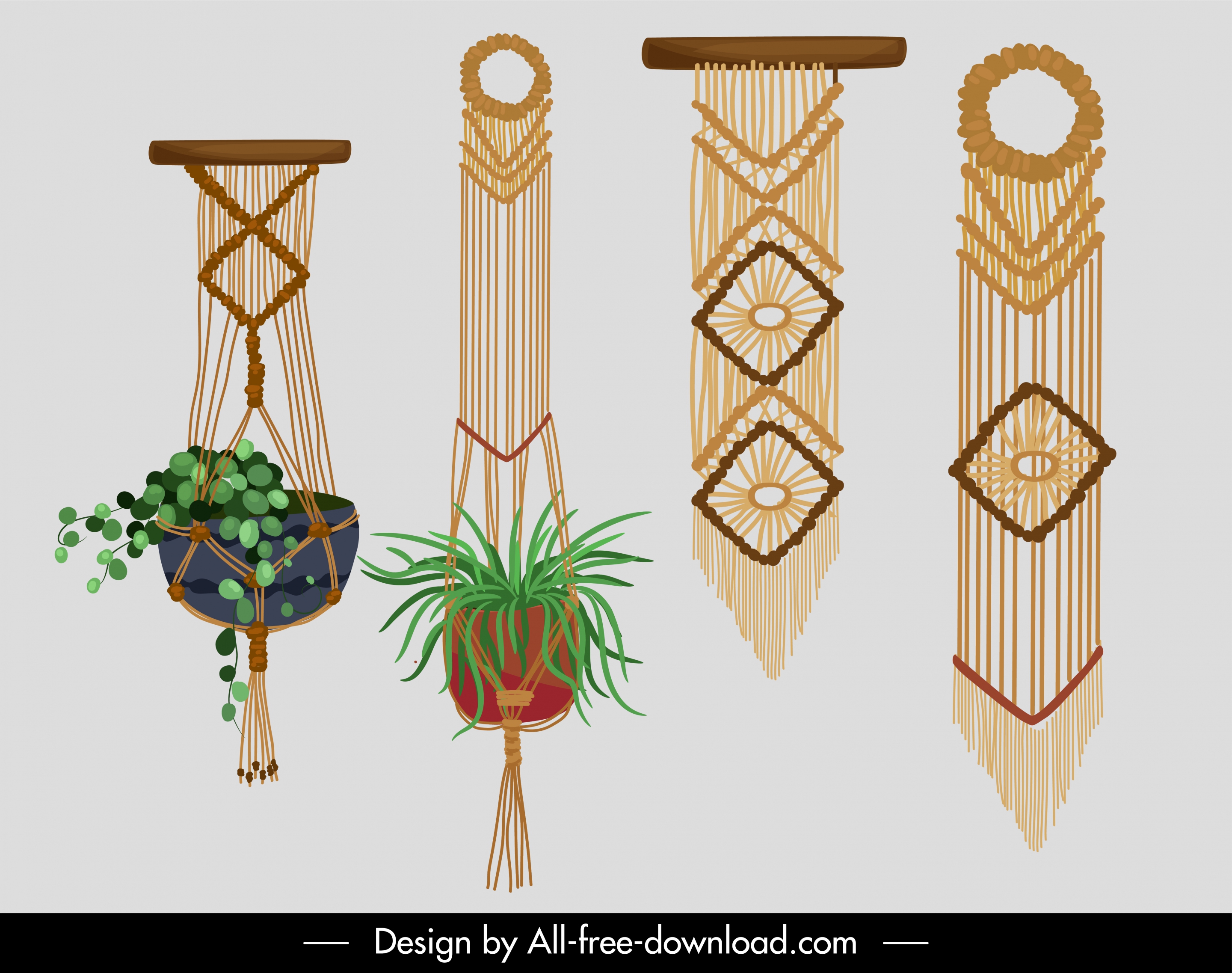 boho decorative knitting templates retro elegant tribal design