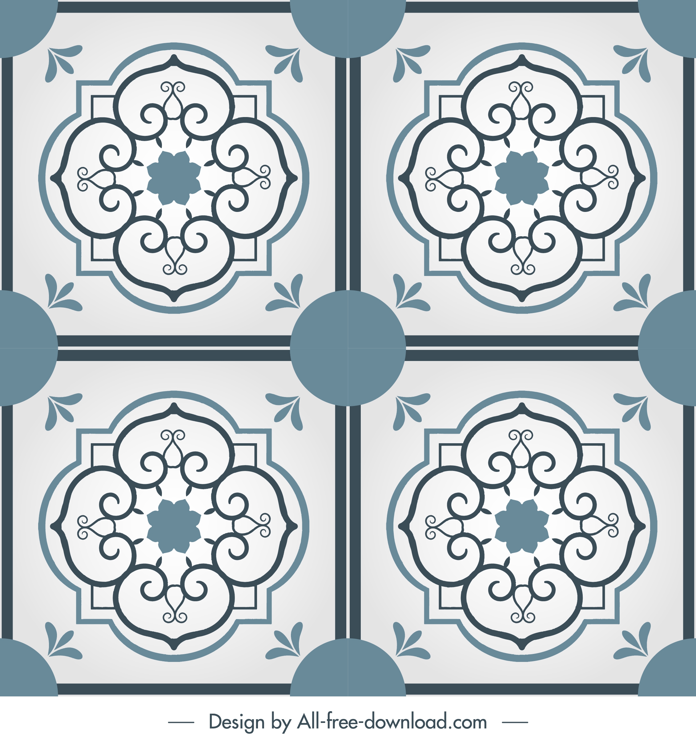 tile pattern templates classic elegant symmetric decor